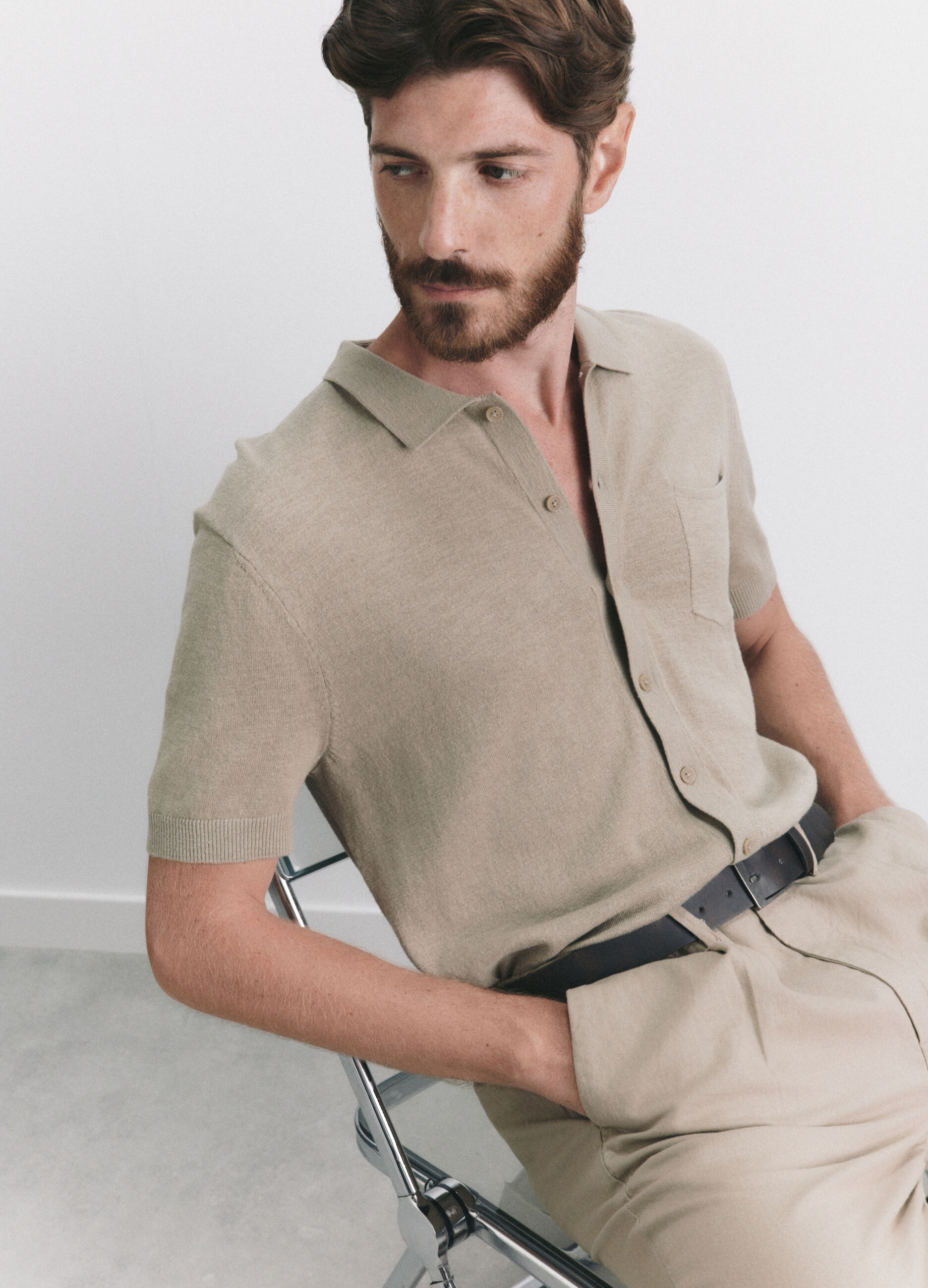 Camicia in maglia di cotone uomo_2