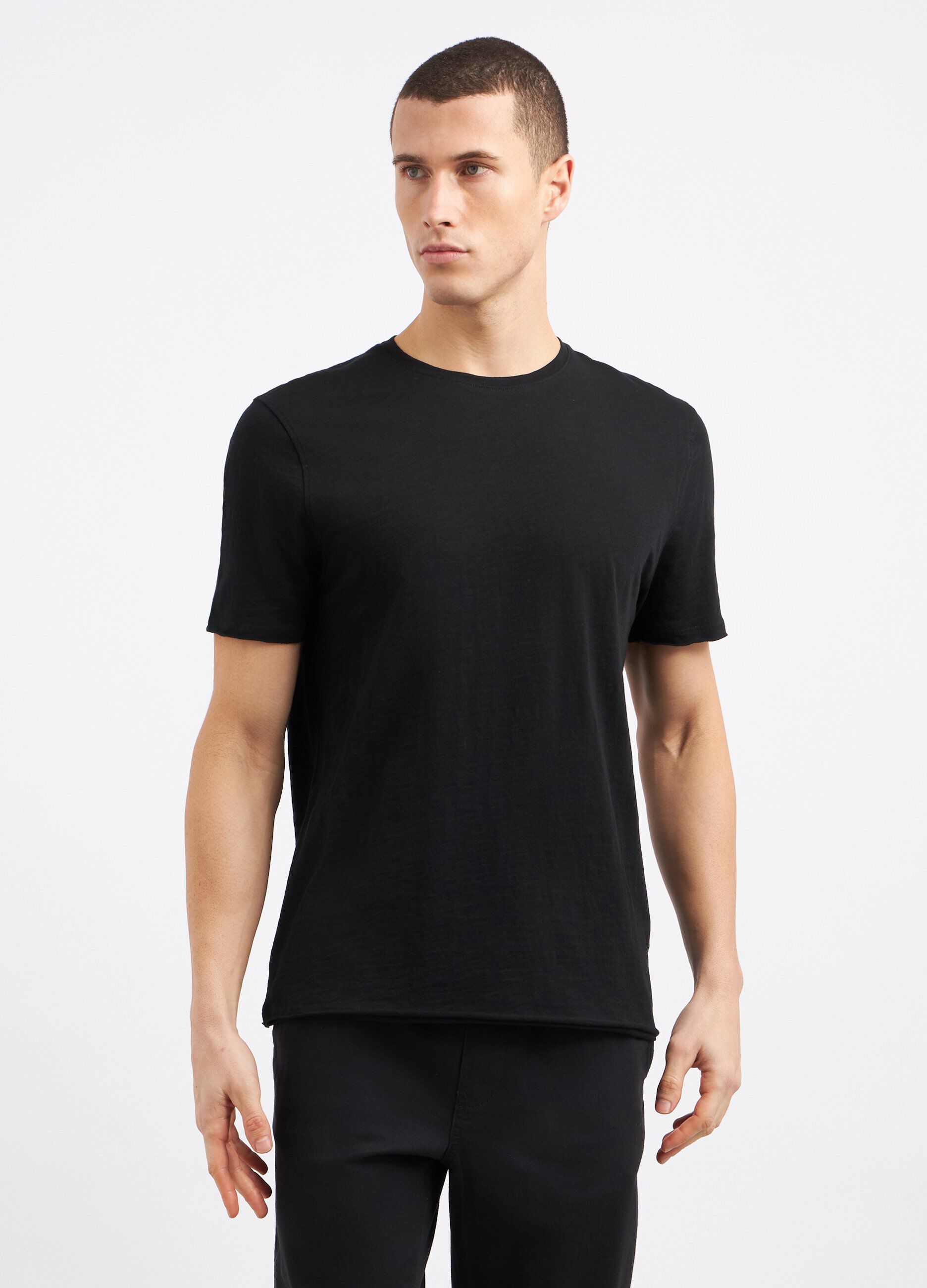 T-shirt in puro cotone slub uomo_0