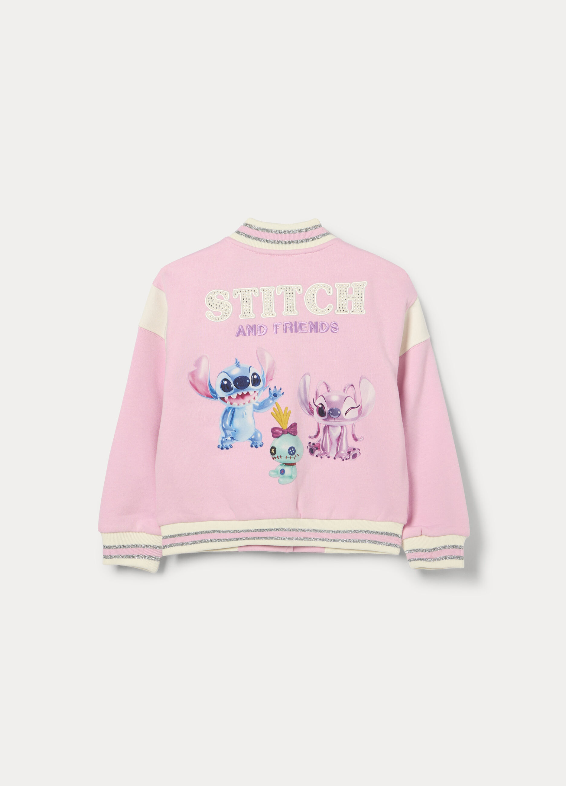 Felpa varsity Stitch misto cotone bambina_1