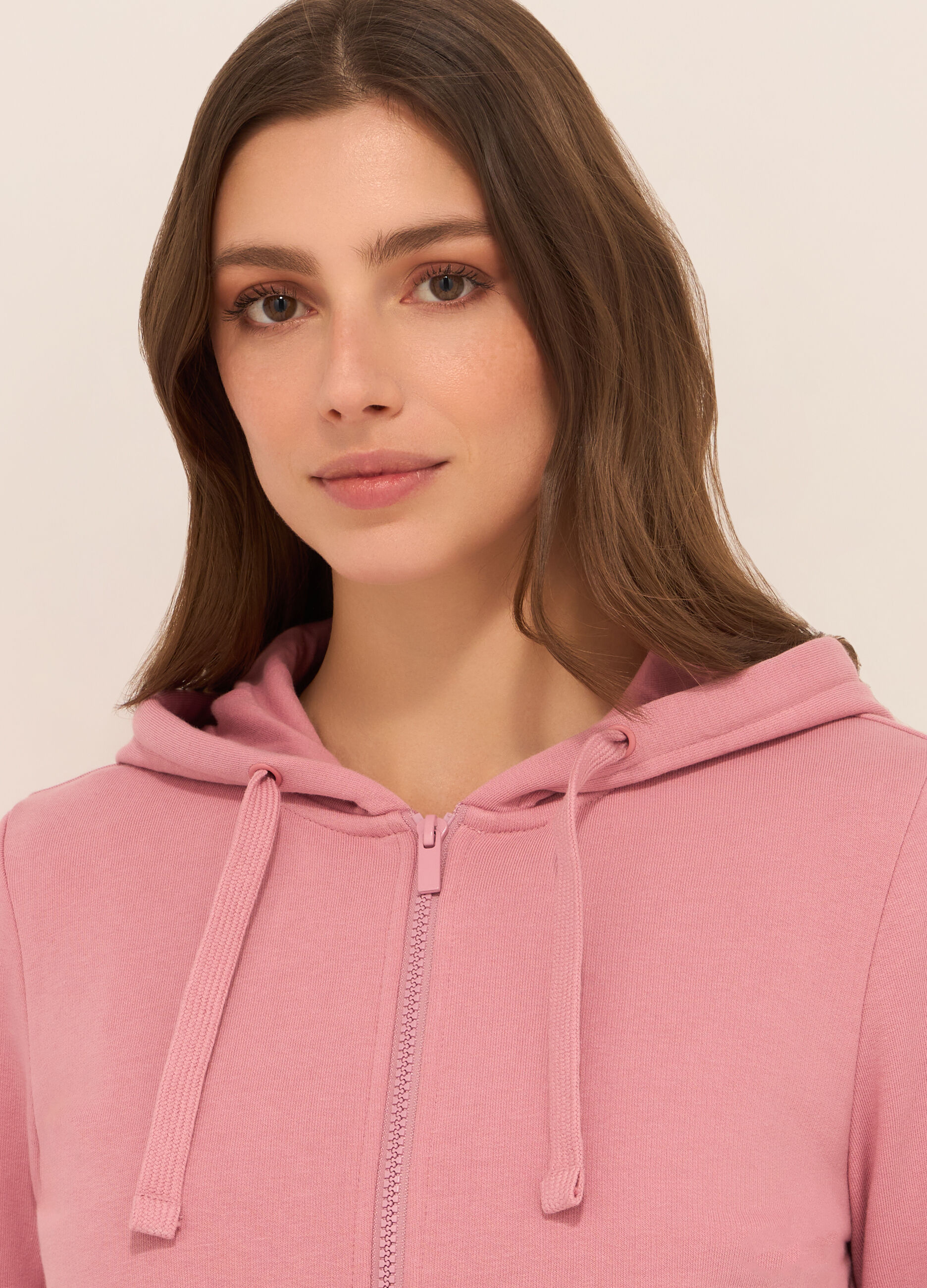 Felpa in french terry di misto cotone donna_2