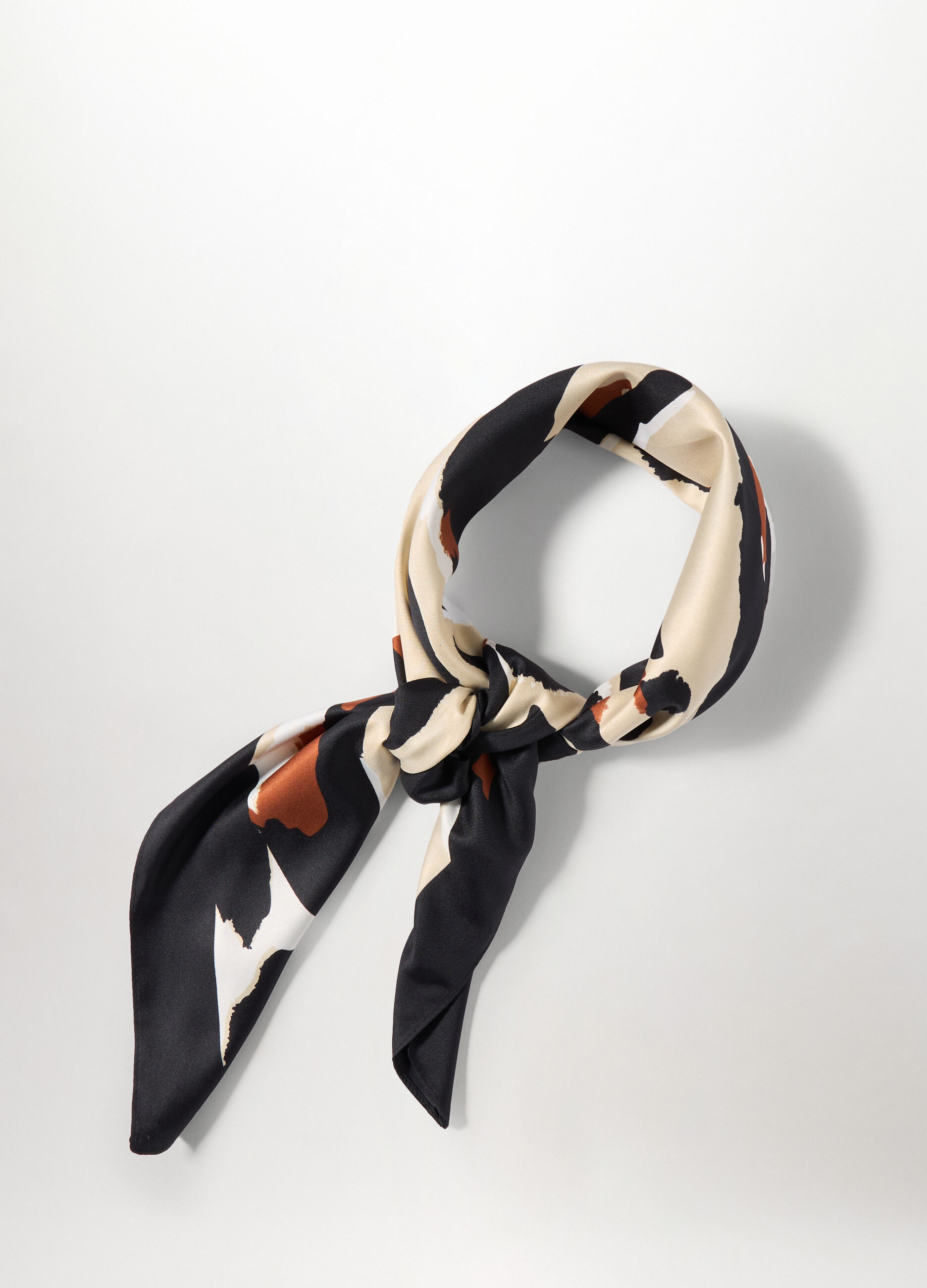 Foulard con stampa animalier donna_1