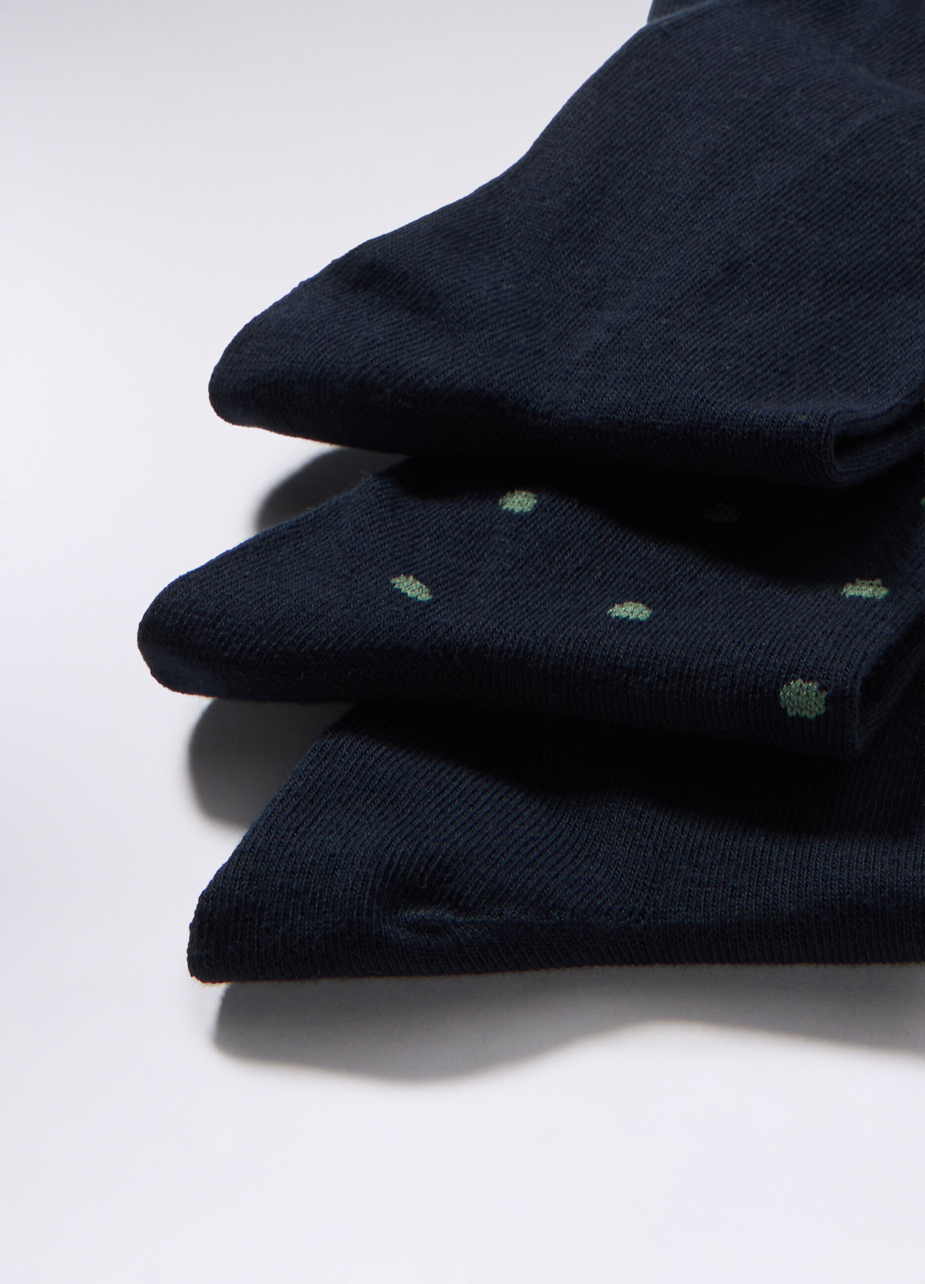 3 pack calze lunghe con pois uomo_1