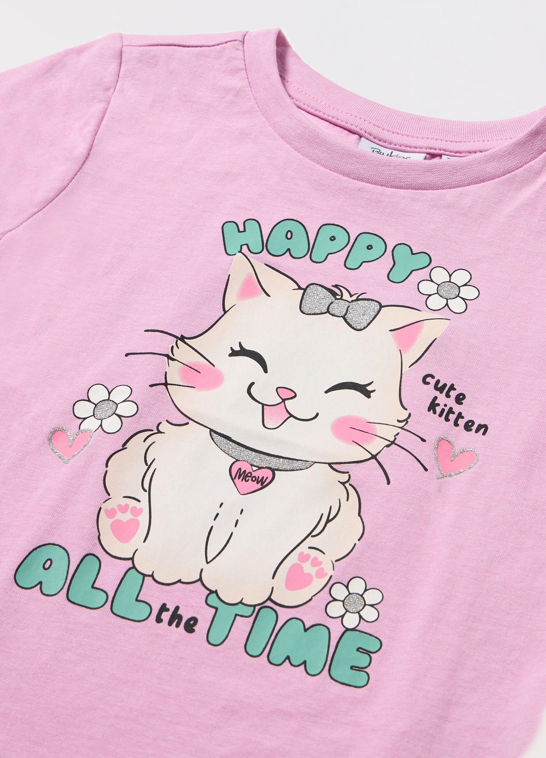 T-shirt in jersey di puro cotone bambina_1