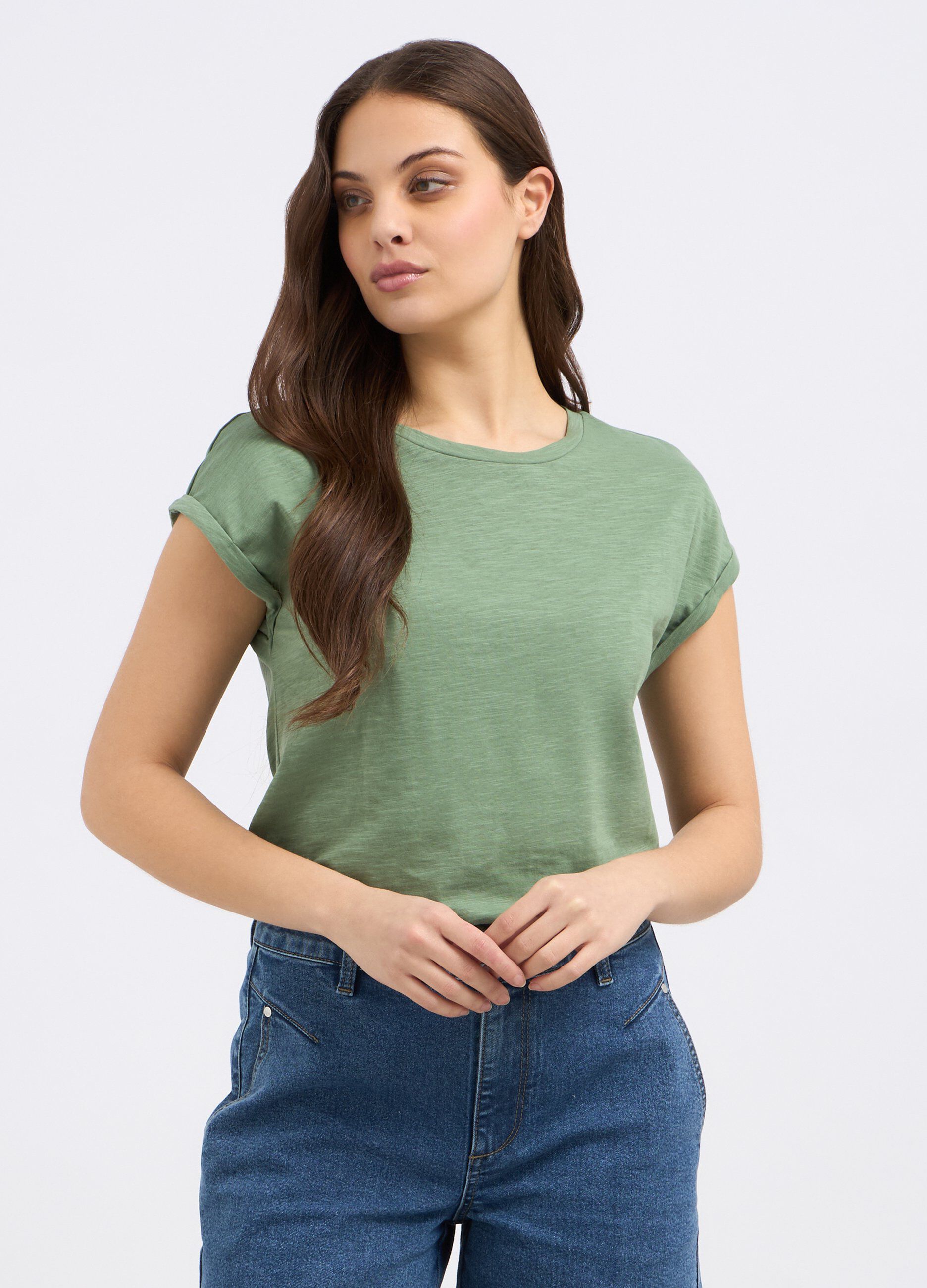 T-shirt in puro cotone donna_0