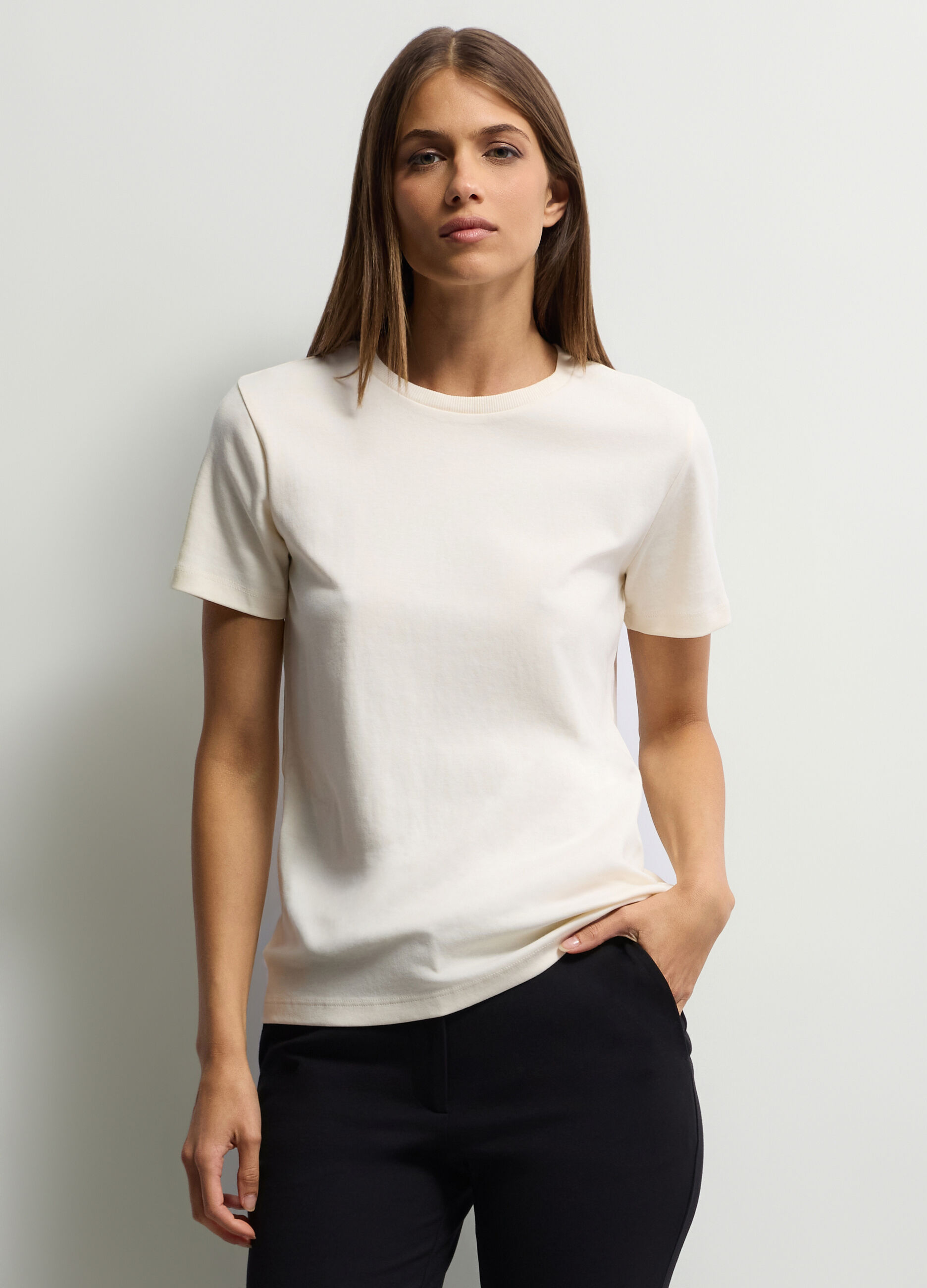 T-shirt girocollo donna_0