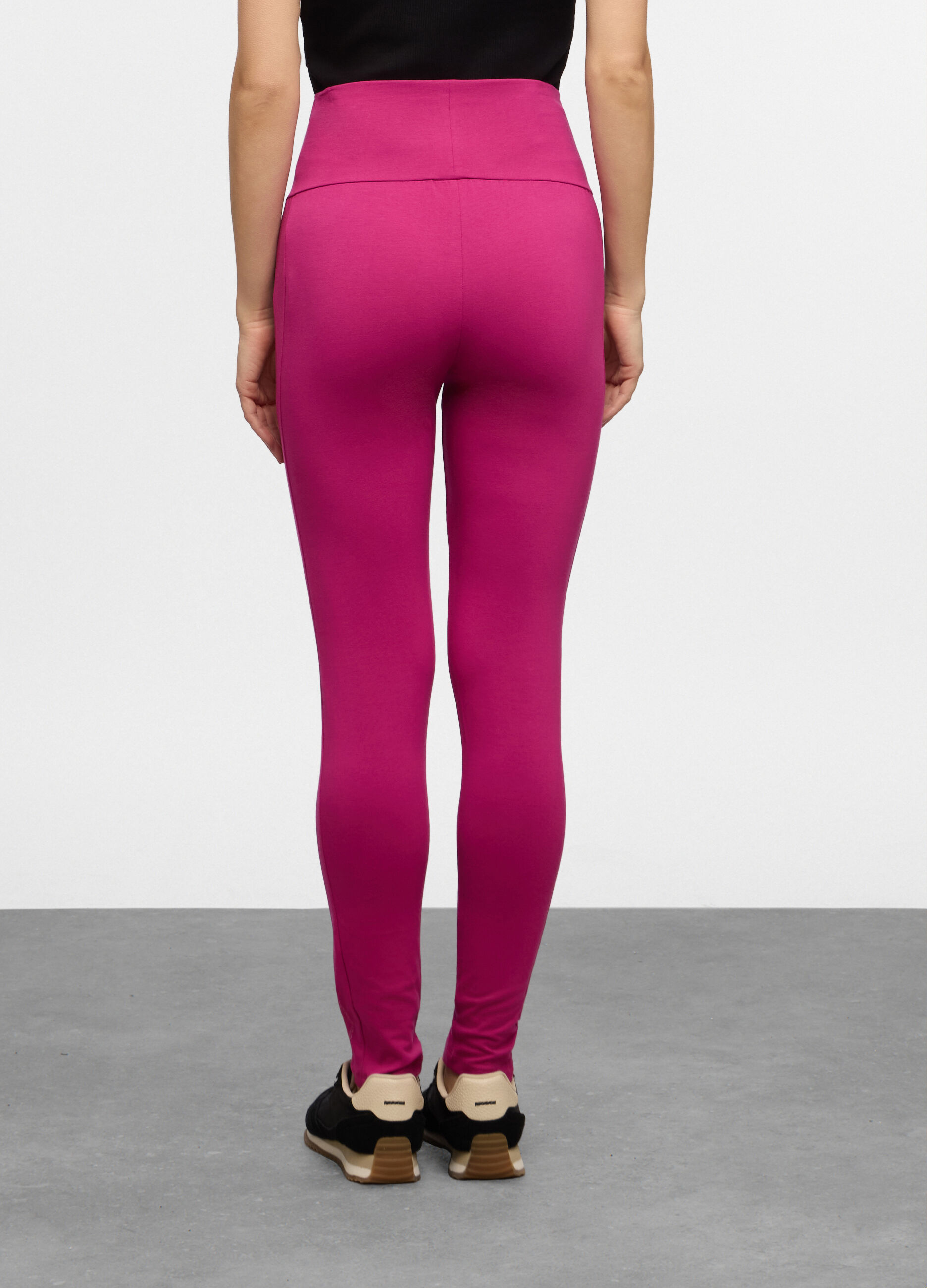 Leggings fit slim in jersey di cotone stretch donna_1