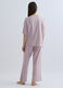 Pigiama lungo in cotone misto viscosa donna_1