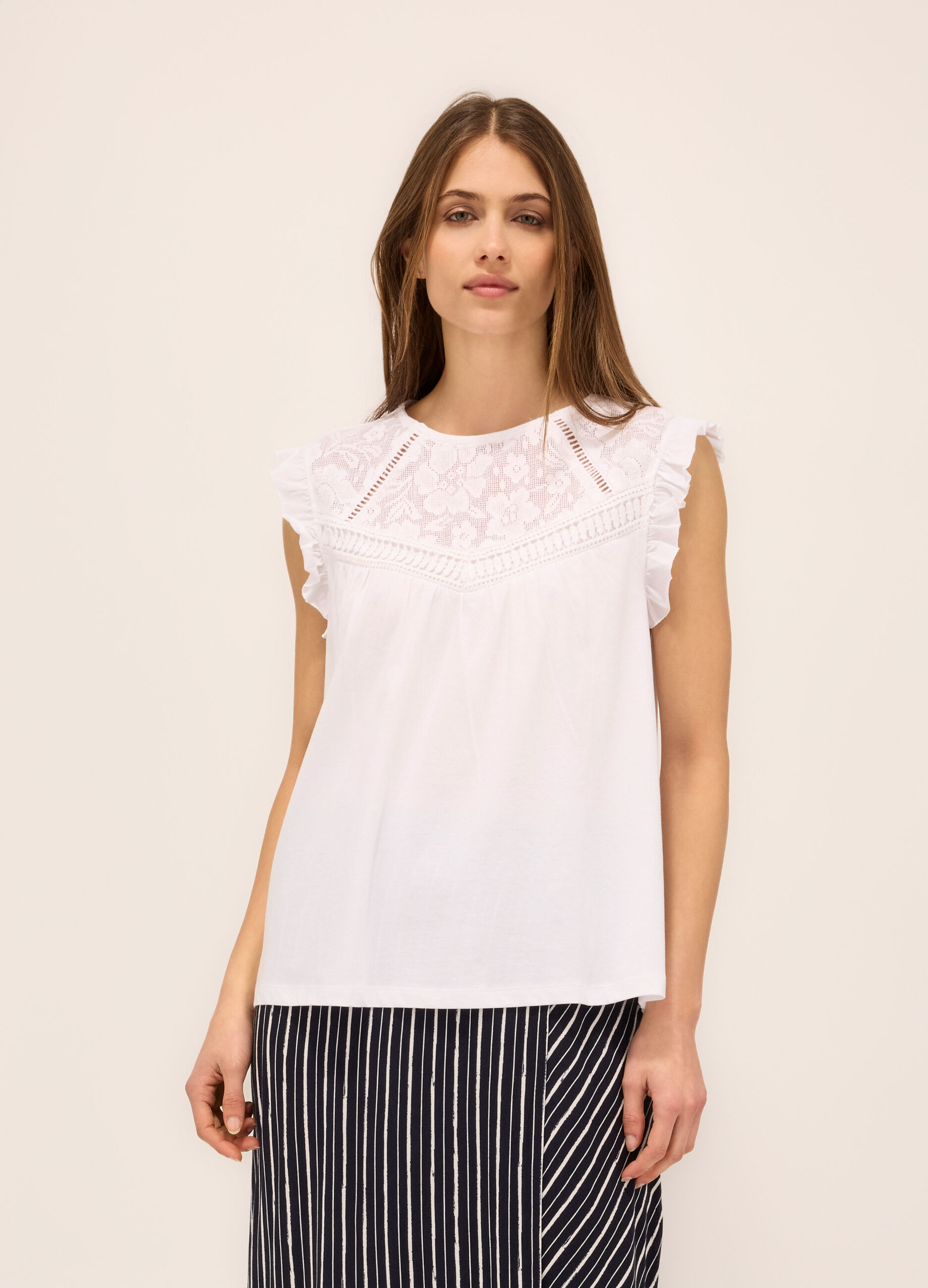 Canotta in jersey di puro cotone donna_0