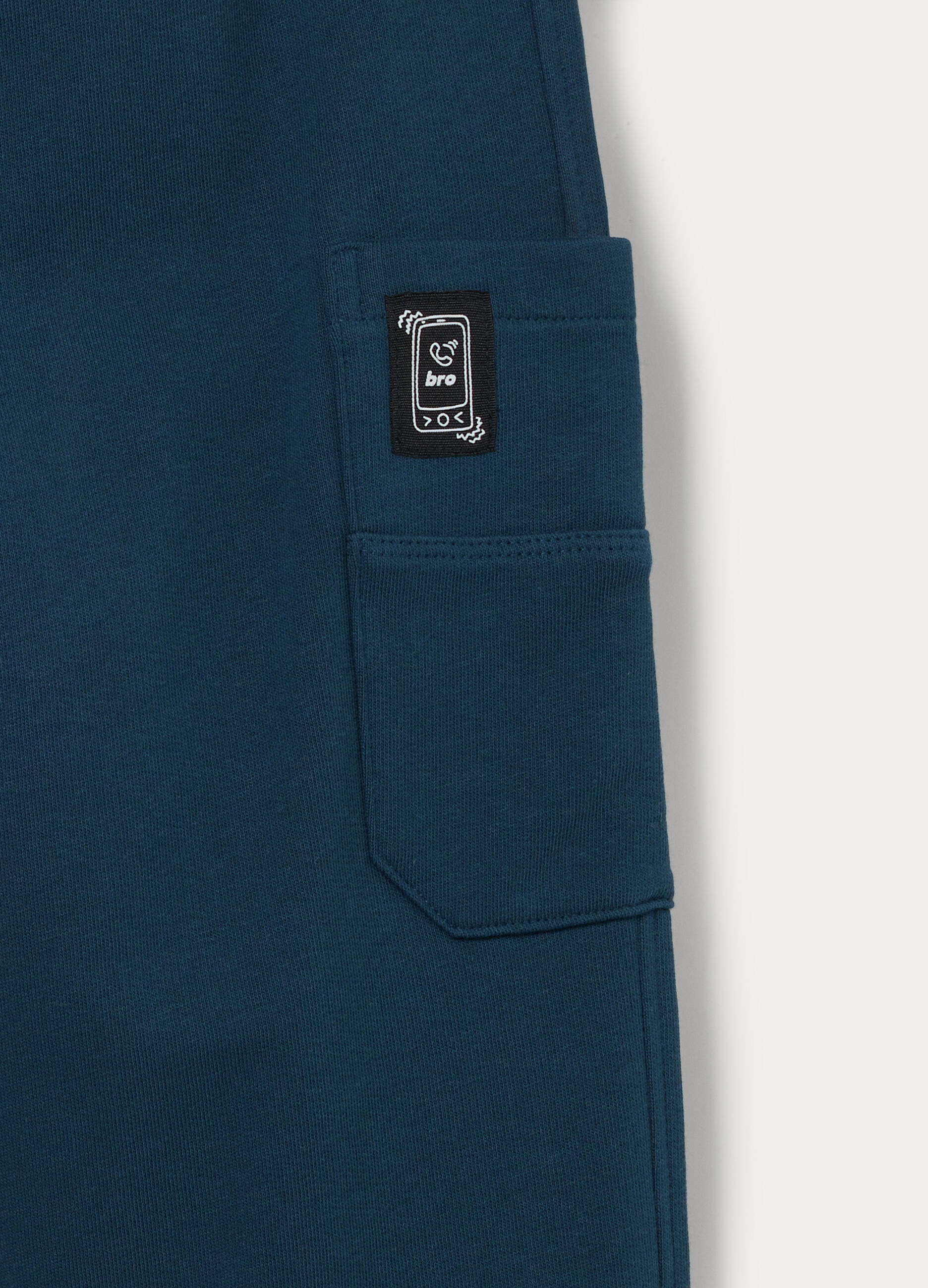 Jogger cargo in french terry di puro cotone bambino_2
