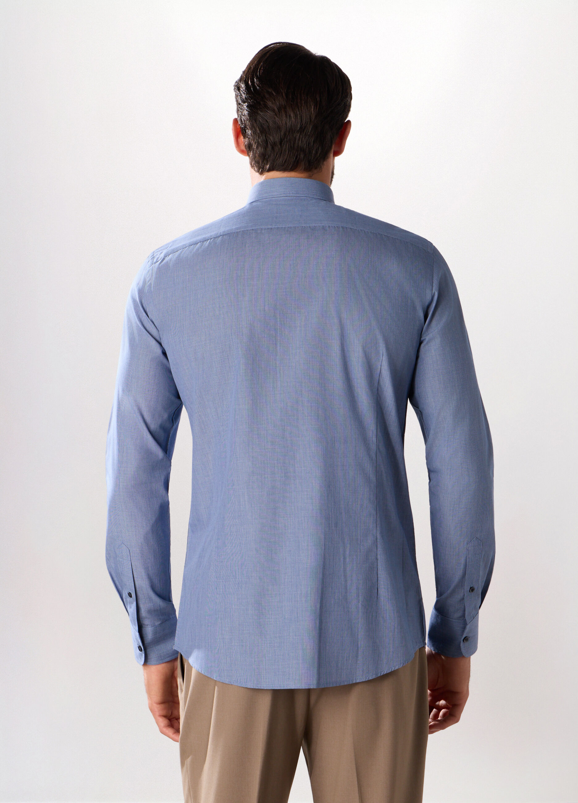 Camicia slim fit con micromotivo uomo_1
