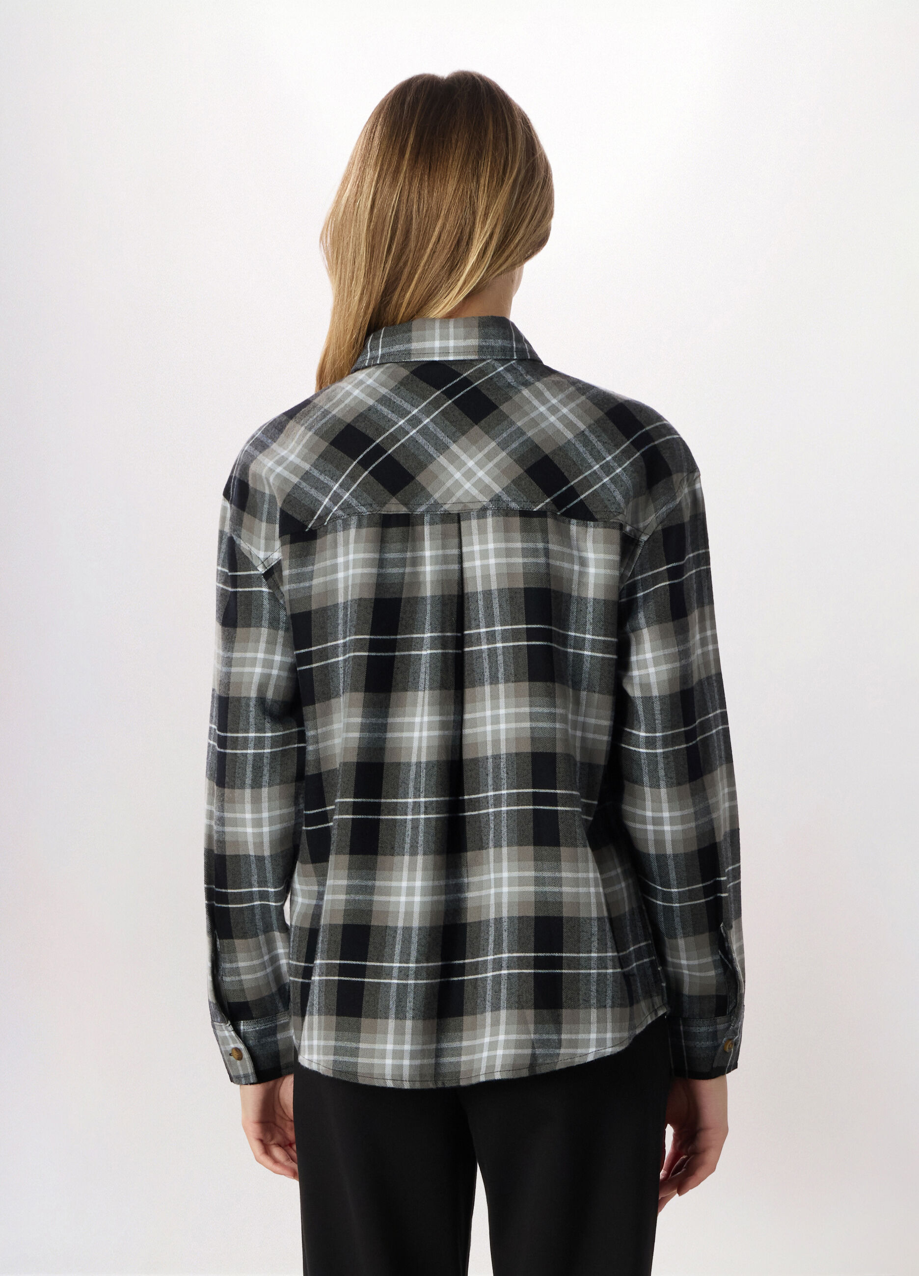 Camicia in flanella misto viscosa donna_1