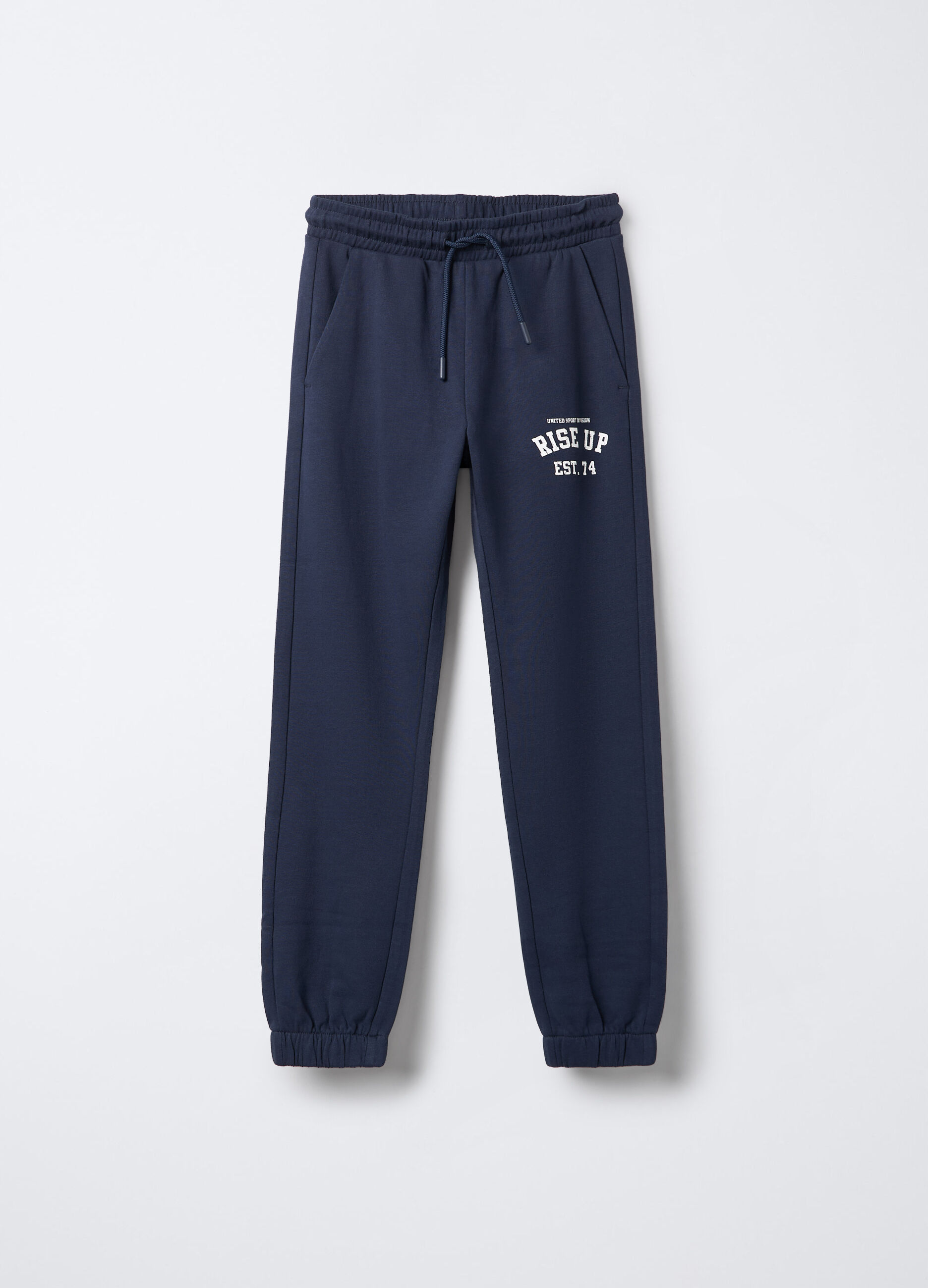 Jogger in puro cotone garzato Fit Regular ragazzo_0