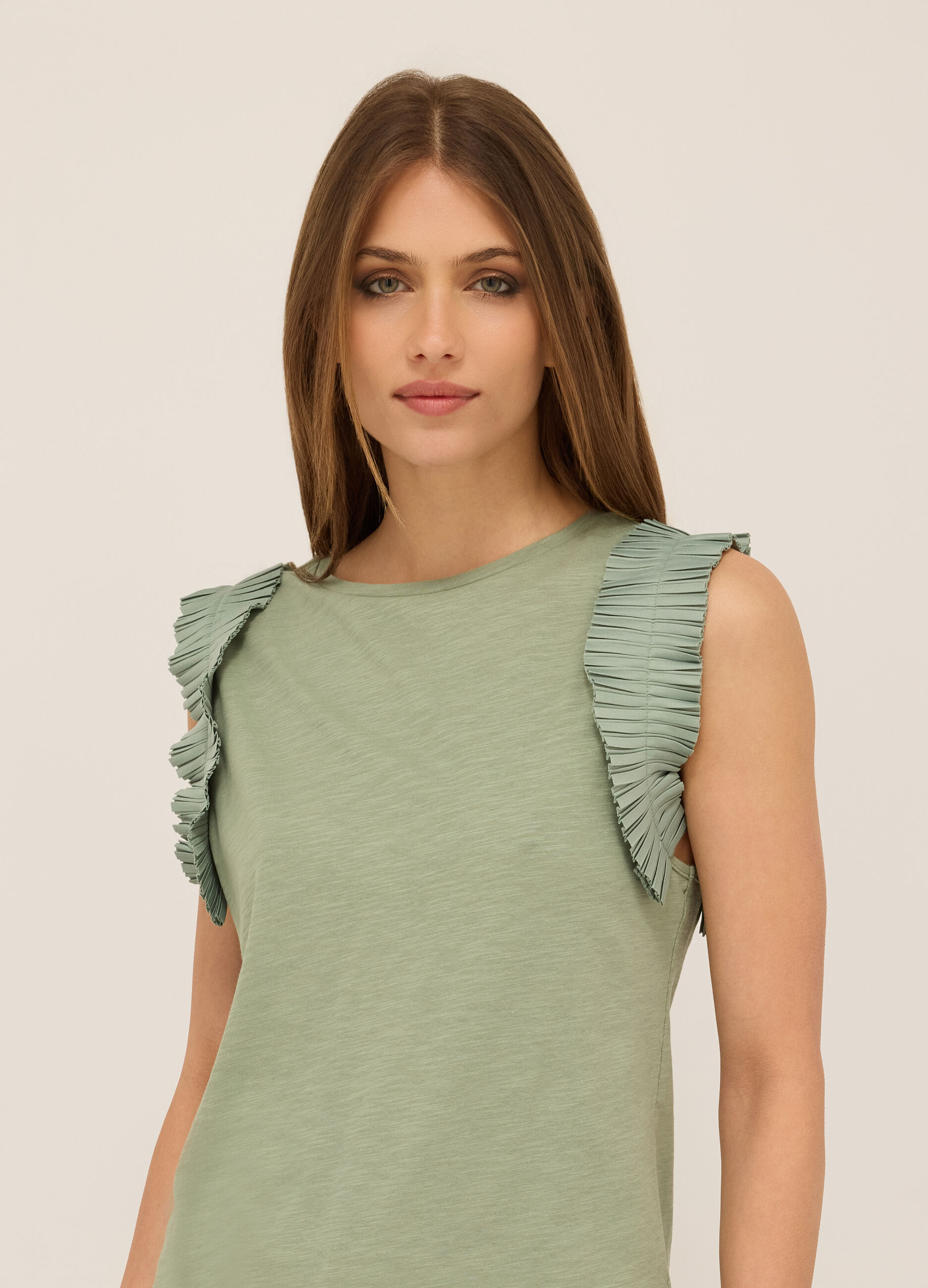 Canotta in jersey di cotone slub donna_2