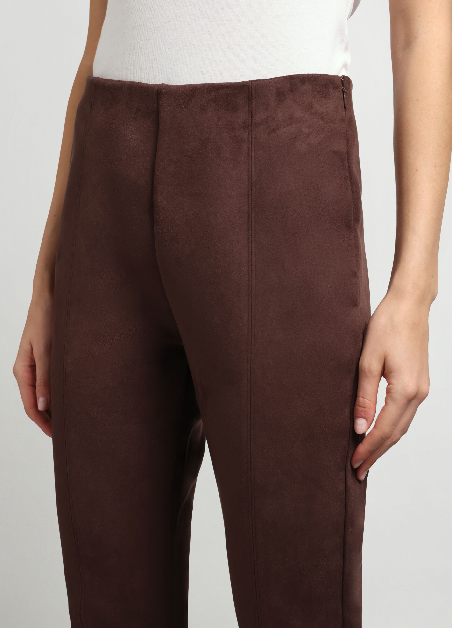 Leggings effetto scamosciato donna_2