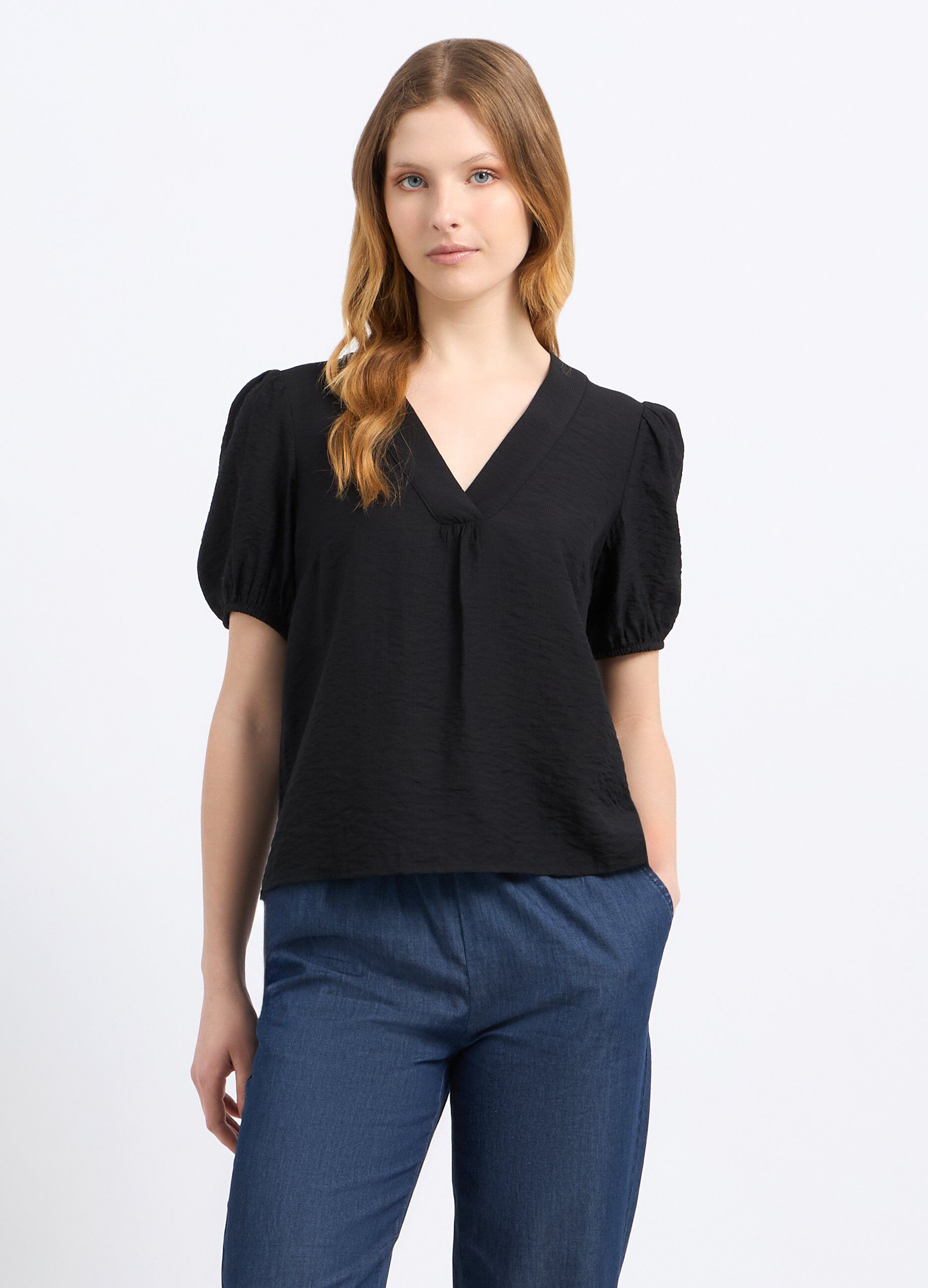Blusa in costina di misto viscosa donna