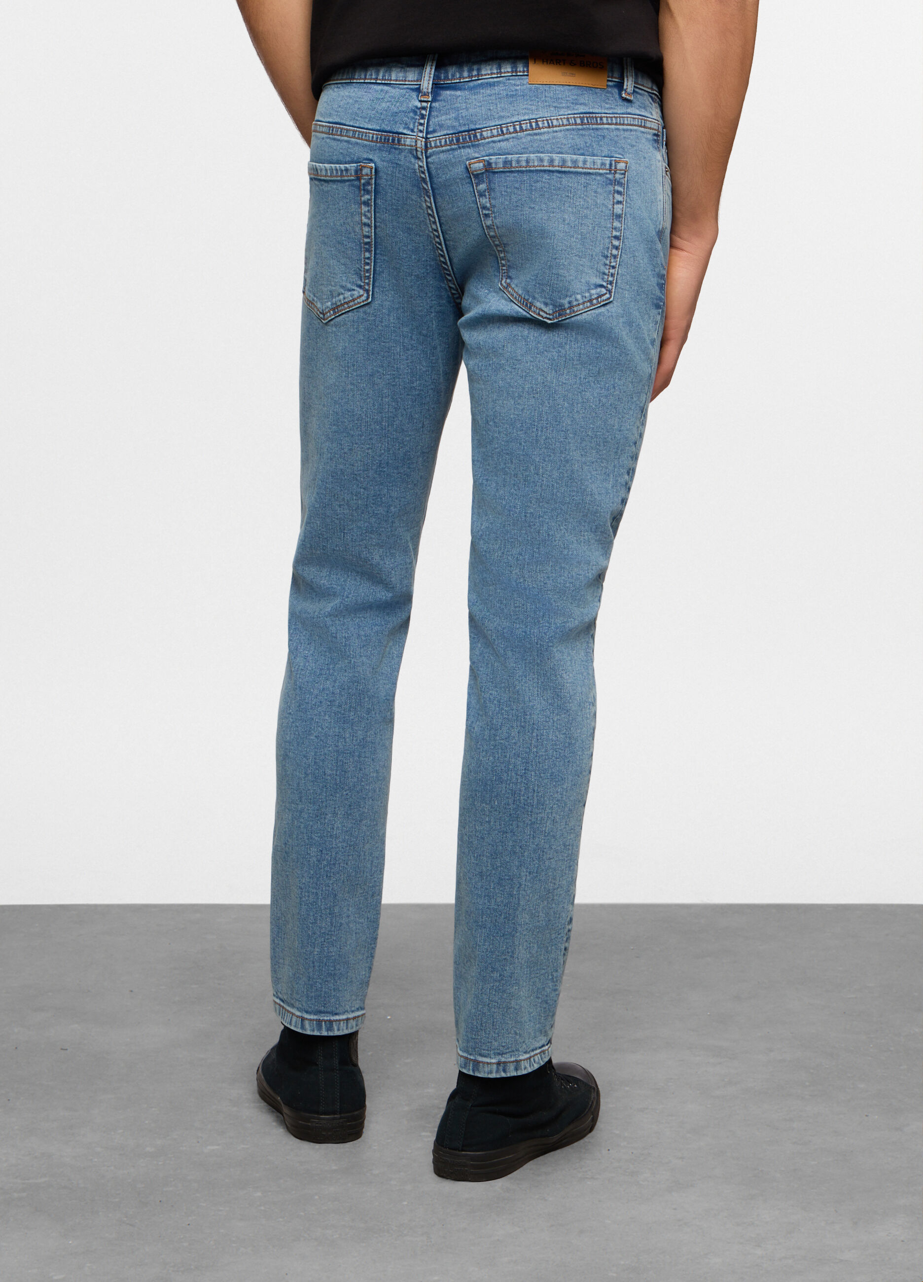 Jeans 5 tasche skinny fit in denim uomo_1
