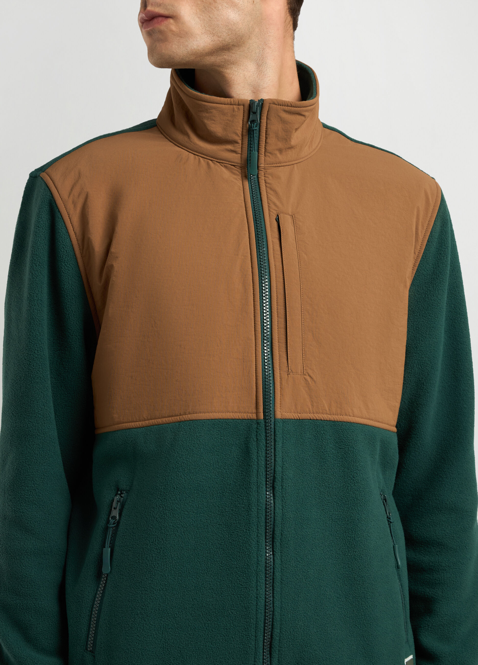 Felpa in pile full zip uomo_2