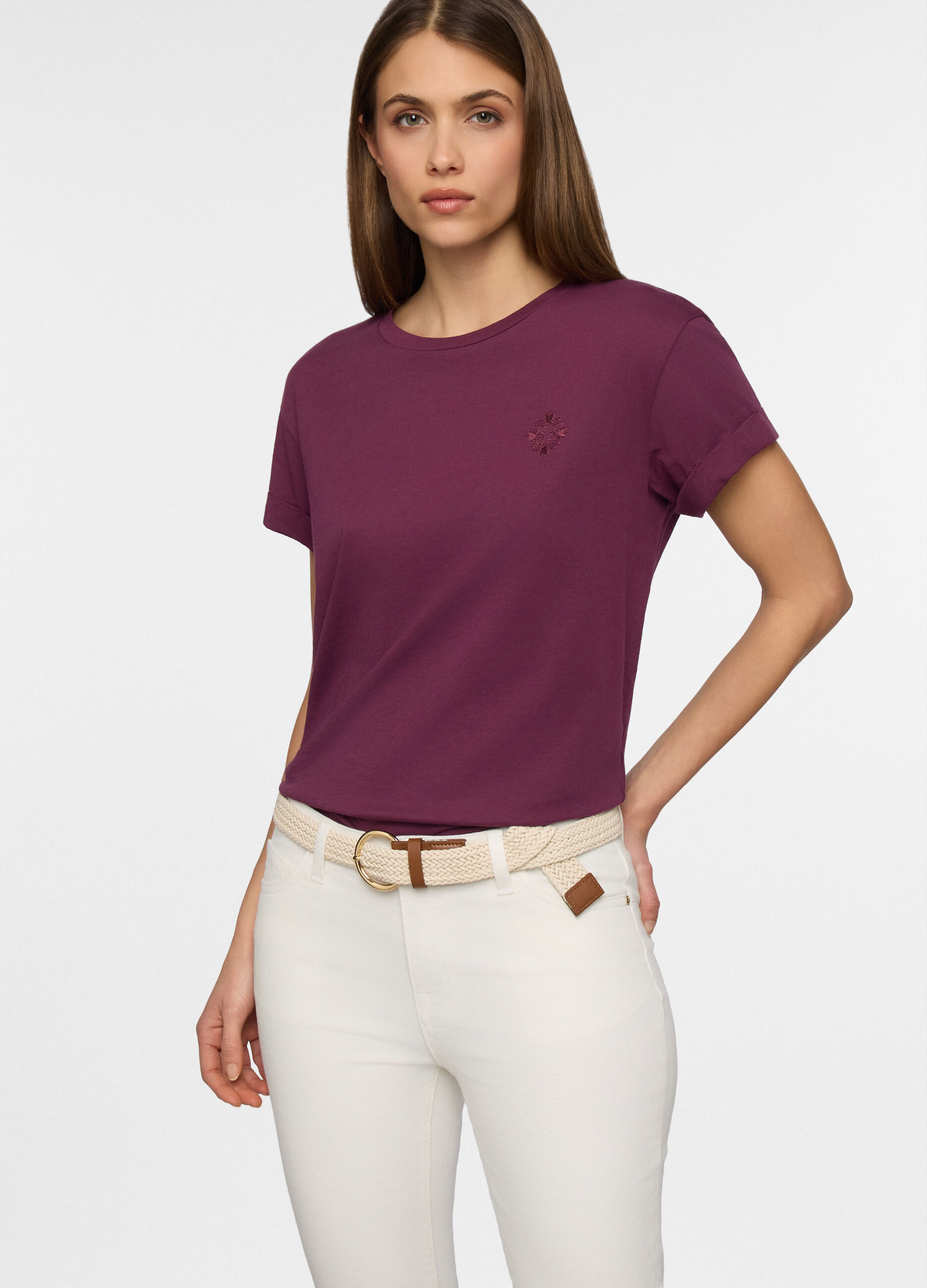 T-shirt girocollo donna_0