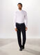 Pantalone regular in tessuto stretch gessato uomo_0