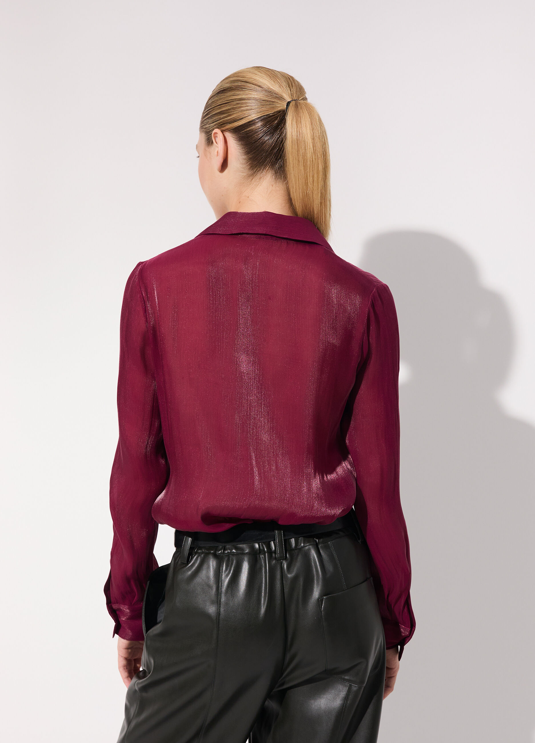 Camicia crinkle a mezzo bottone donna_2