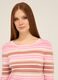 Maglia tricot misto viscosa a righe donna_2