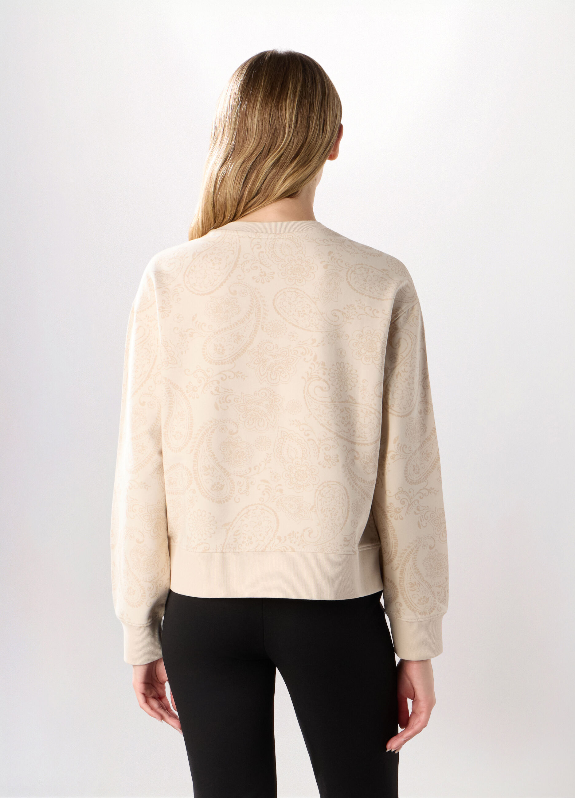 Felpa in french terry di cotone stretch donna_1