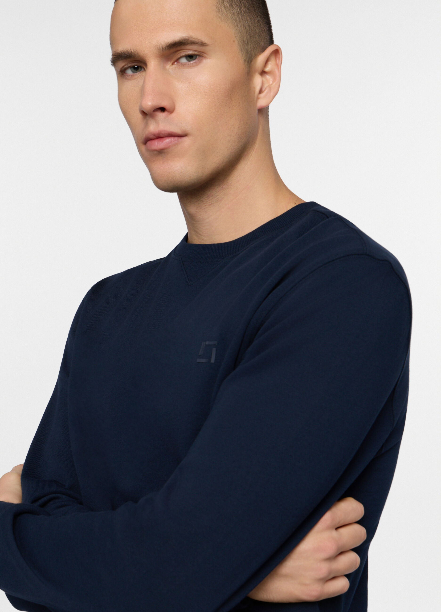 Felpa girocollo in cotone uomo_2