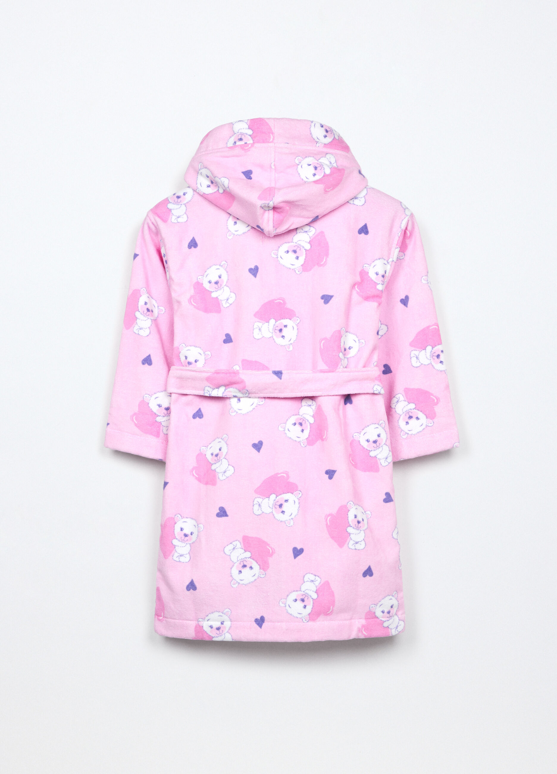Vestaglia in puro cotone velour bambina