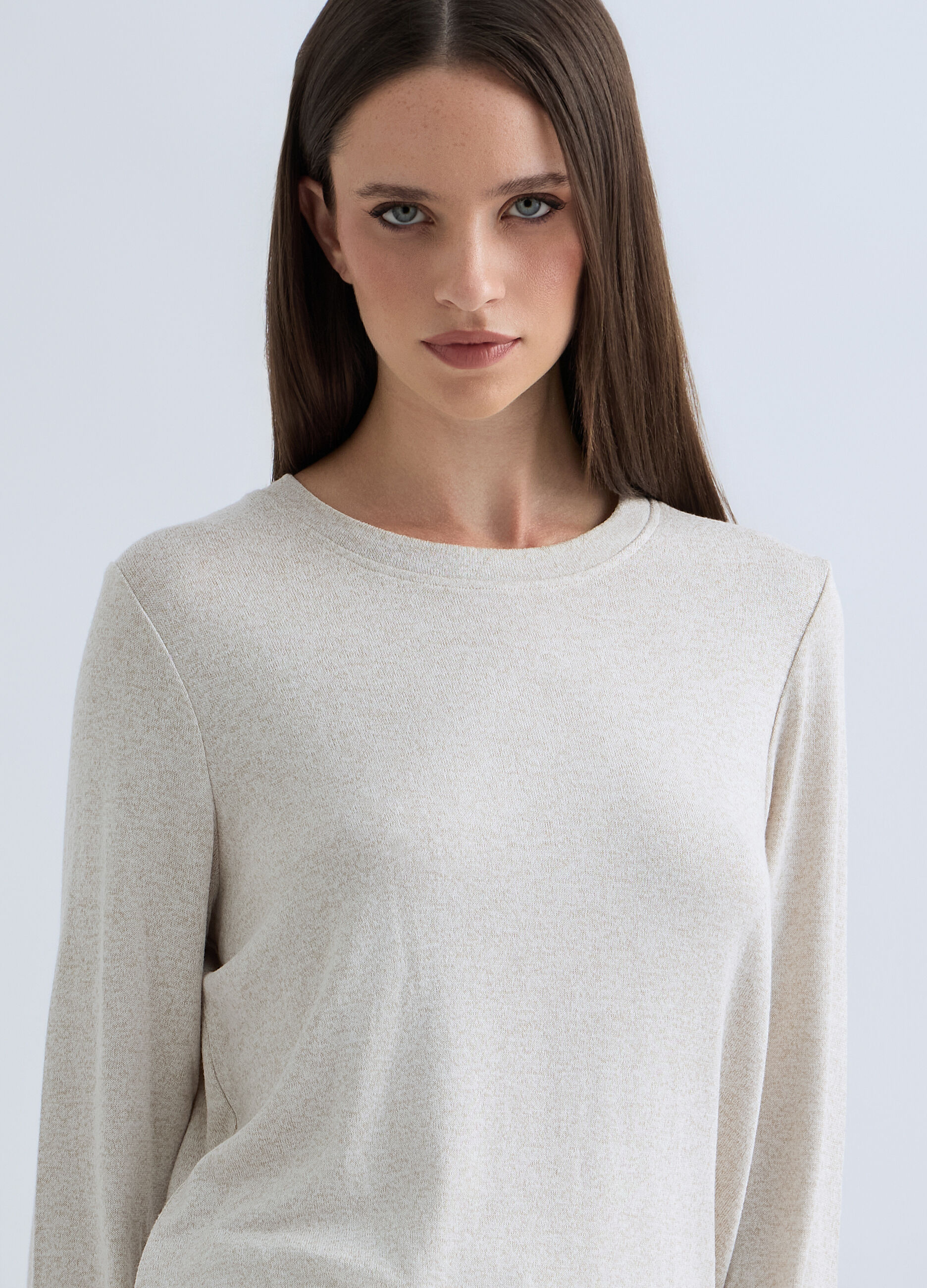 Set pigiama lungo in velour misto viscosa stretch donna_2