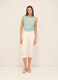 Pantaloni capri fit straight in denim di misto cotone donna curvy_0