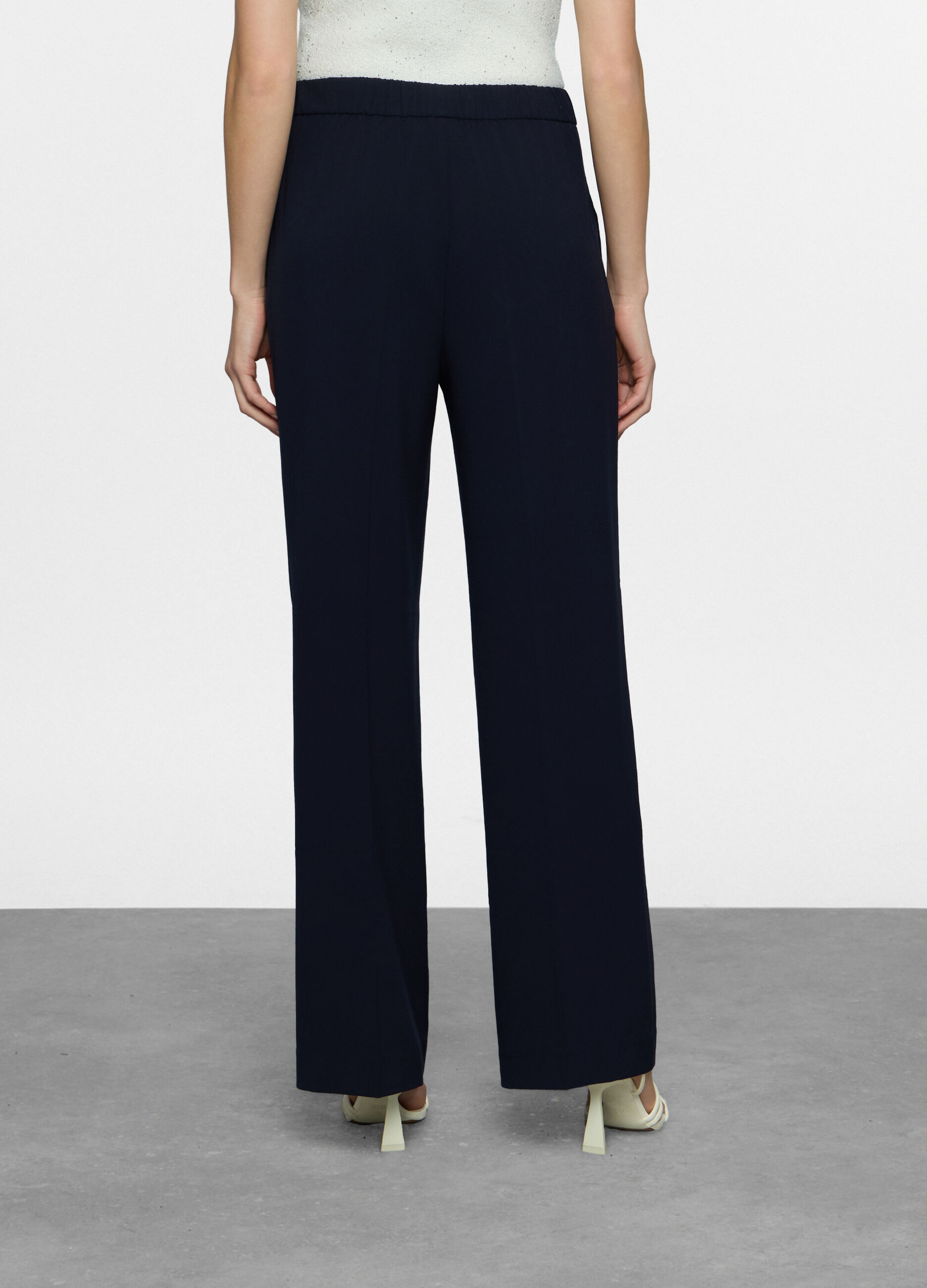 Pantaloni straight fit stretch donna _1
