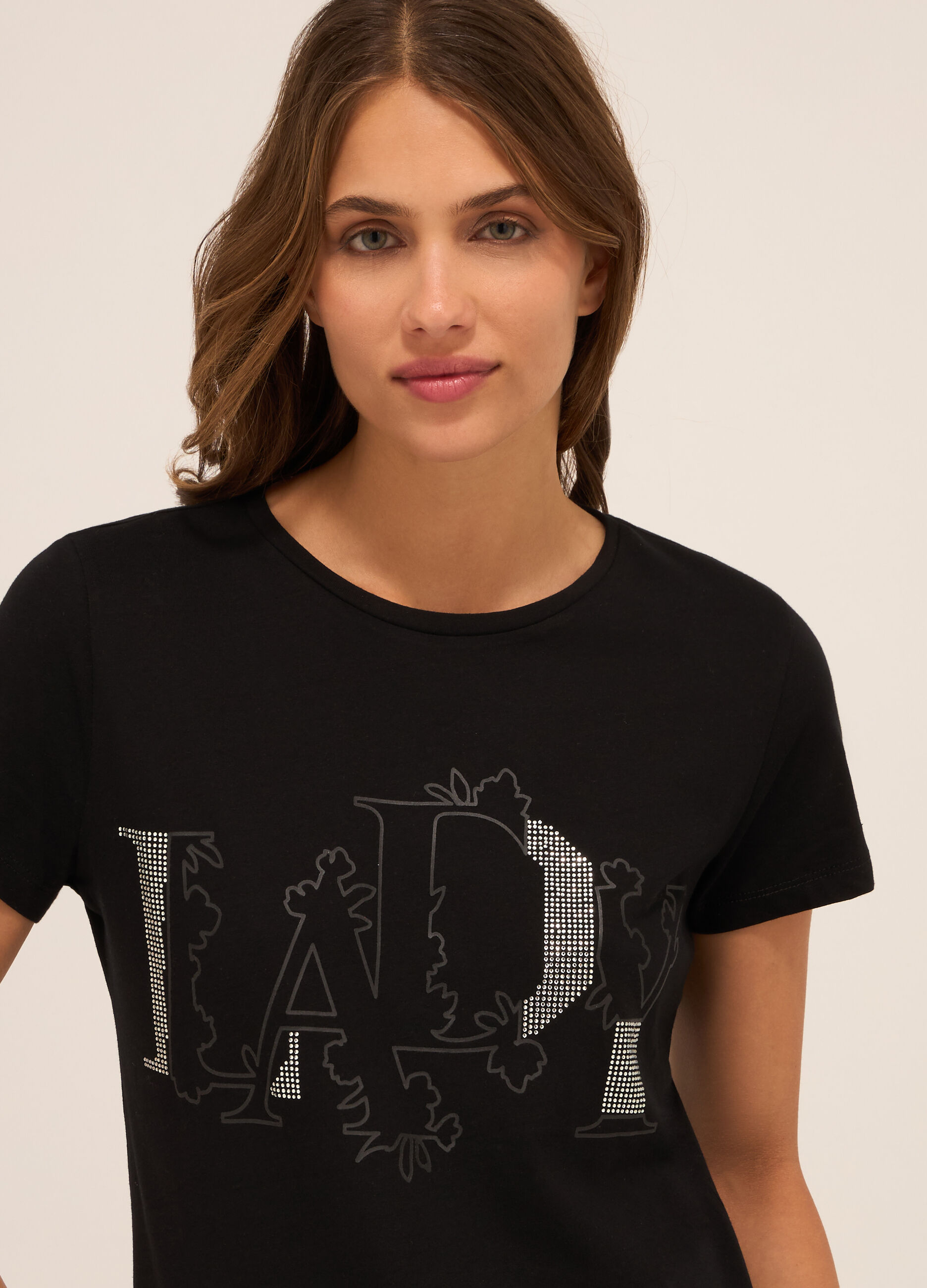 T-shirt in jersey di puro cotone donna_2