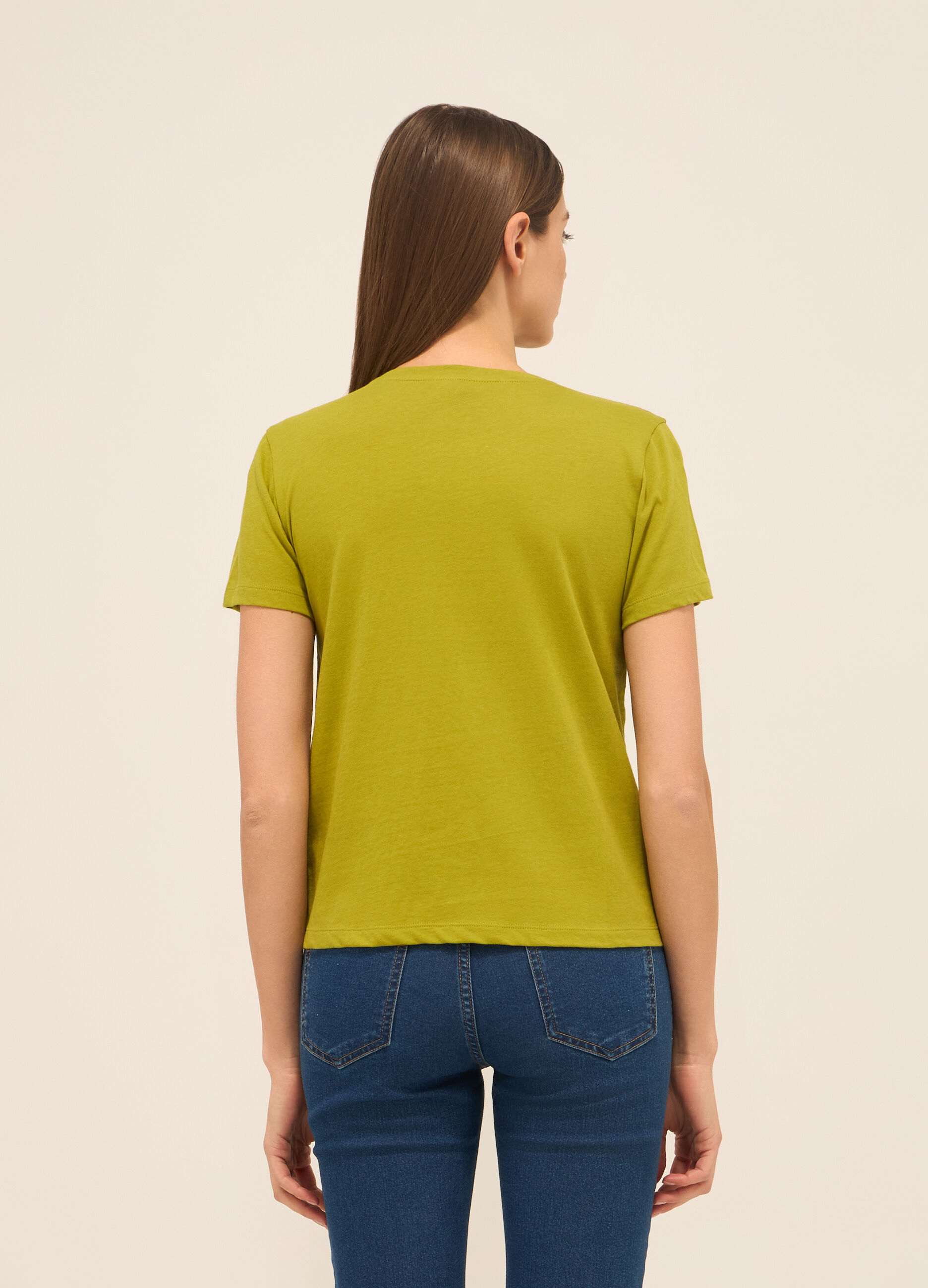 T-shirt in jersey di puro cotone donna_1