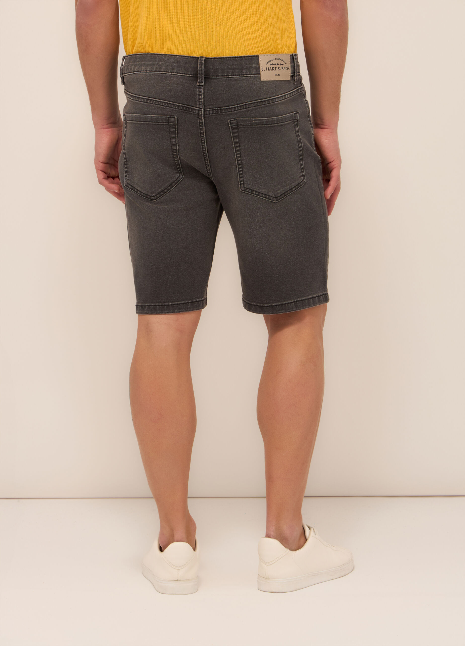 Shorts in denim di cotone stretch uomo