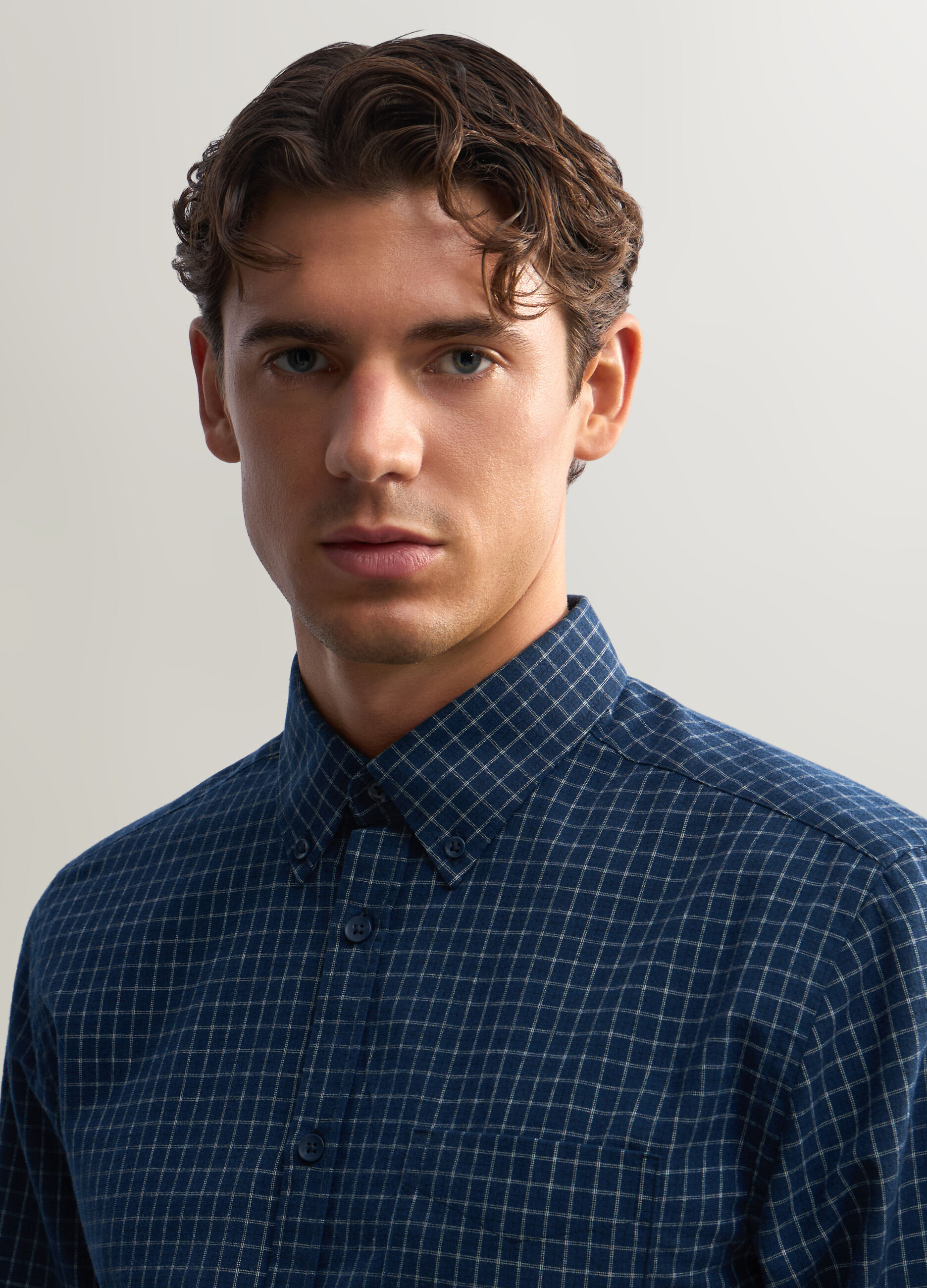 Camicia a fantasia in flanella uomo_2