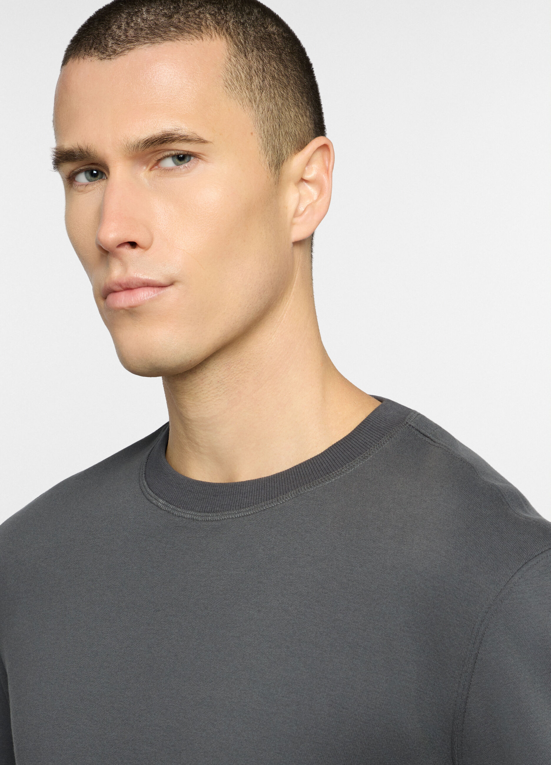 Felpa girocollo in misto cotone uomo_2