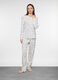 Set pigiama lungo in jersey di puro cotone donna_0
