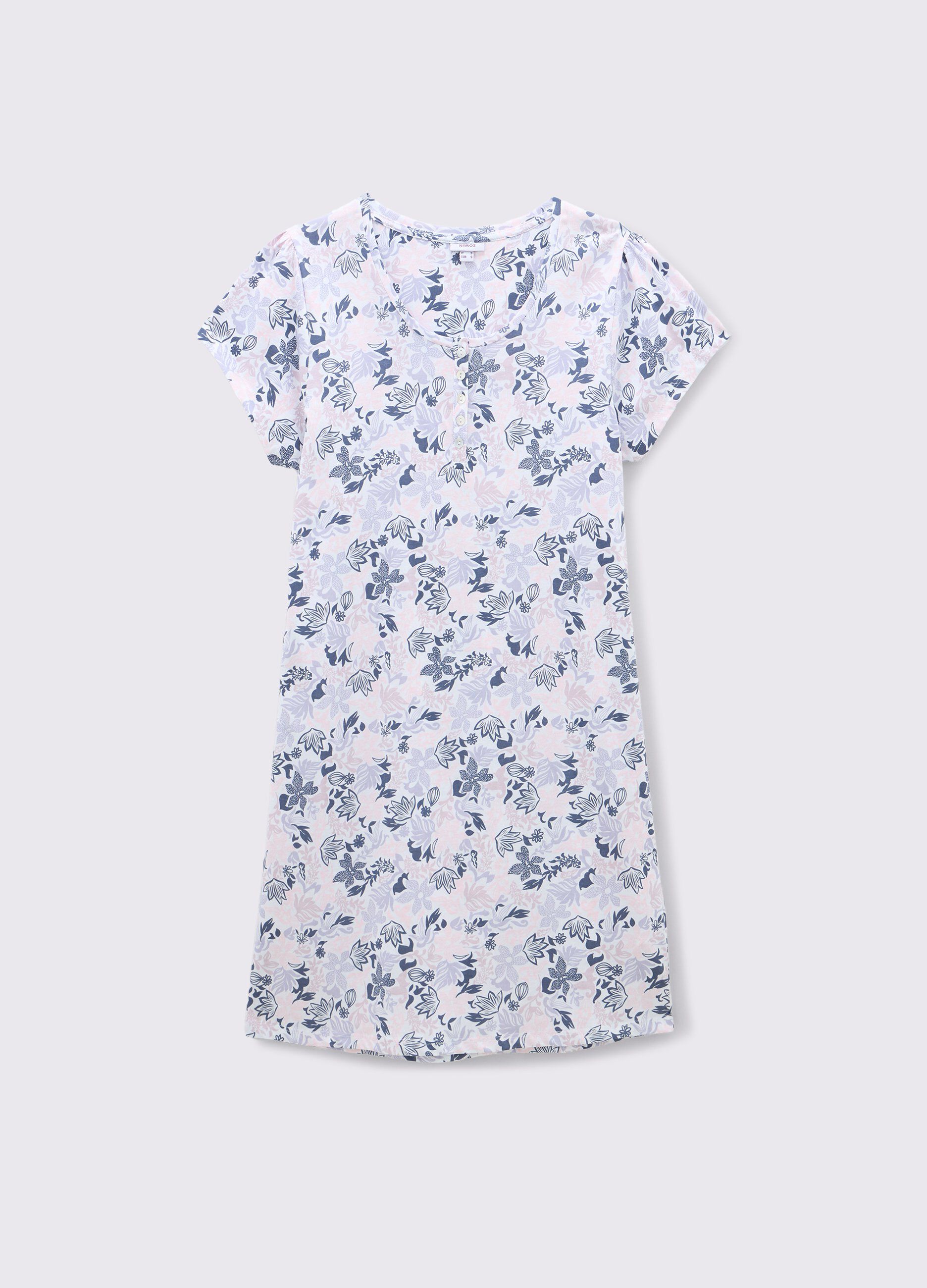 Camicia da notte in puro cotone donna_0