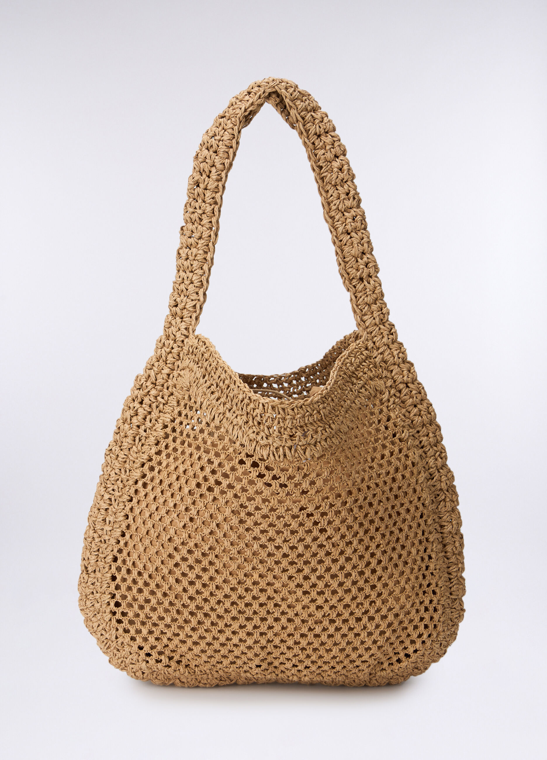Borsa a secchiello in carta tessile donna_0