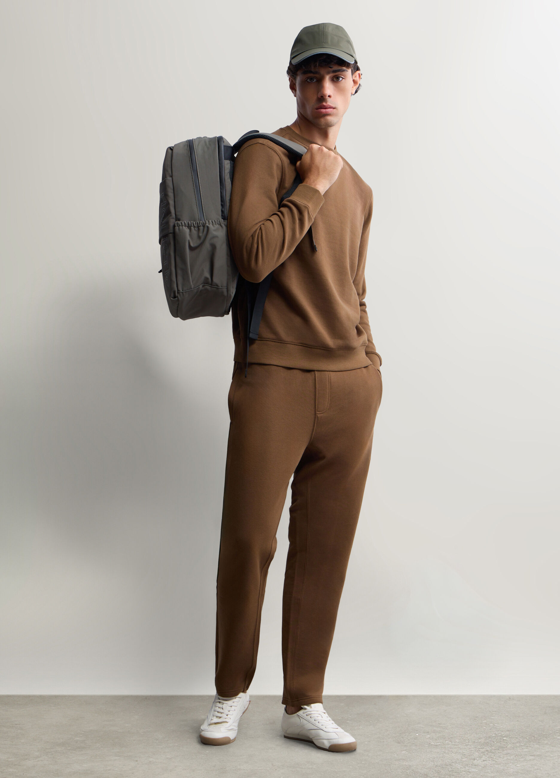 Jogger in felpa misto cotone uomo_0