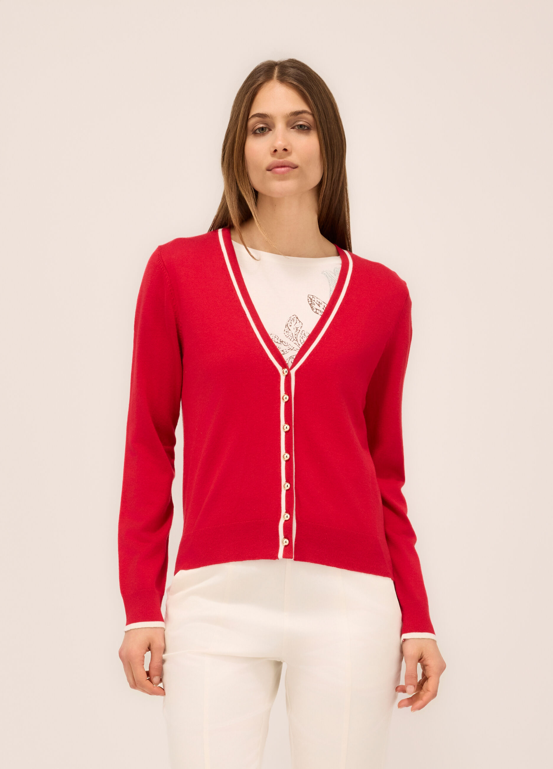 Cardigan tricot misto viscosa donna_0