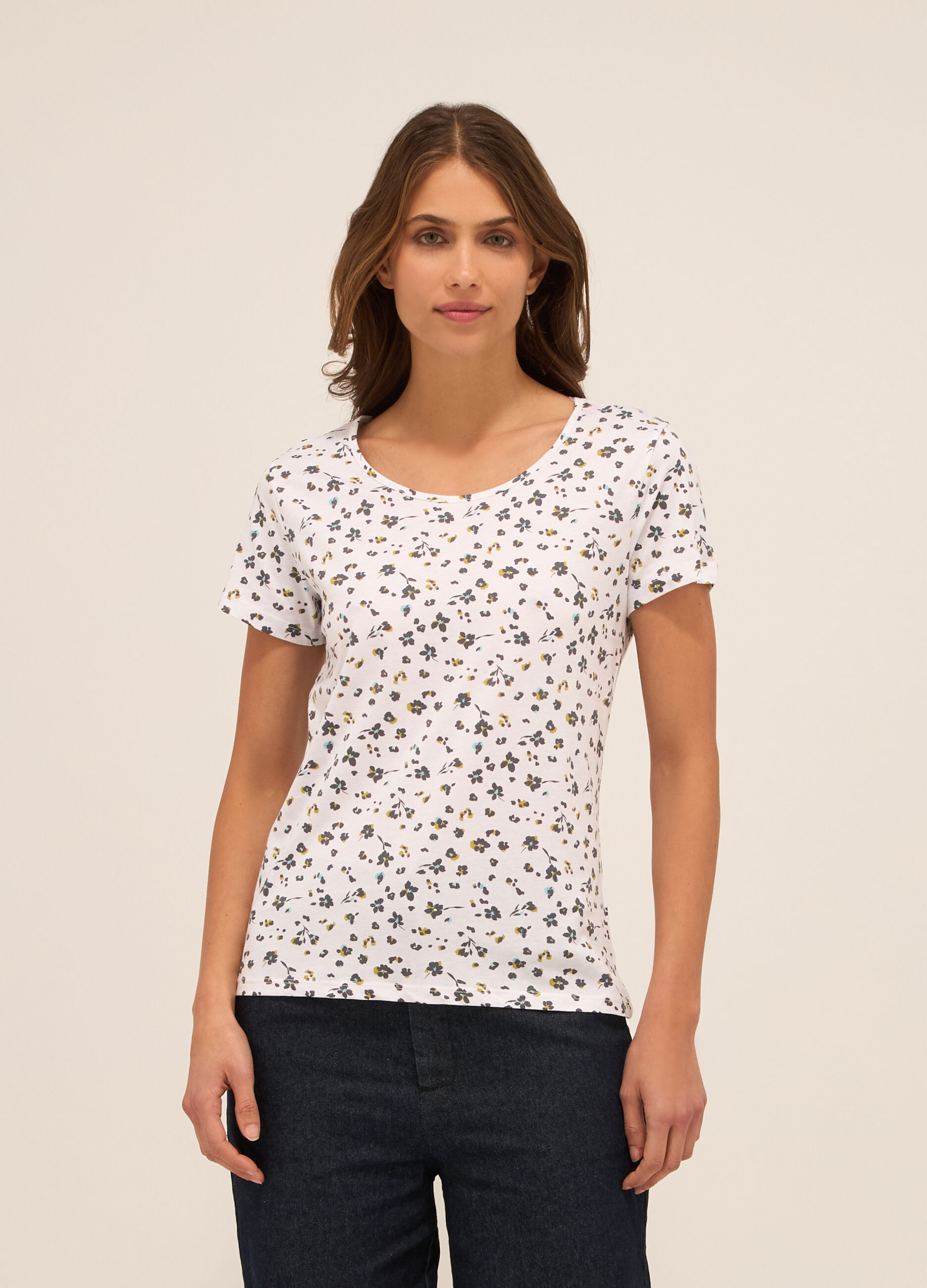 T-shirt in puro cotone donna_0