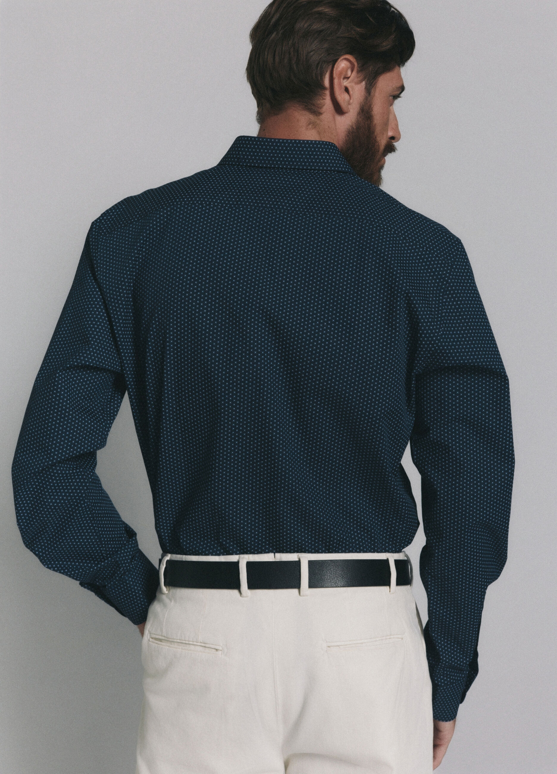 Camicia regular fit a fantasia uomo_3
