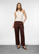 Pantaloni fit regular misto lino donna_0