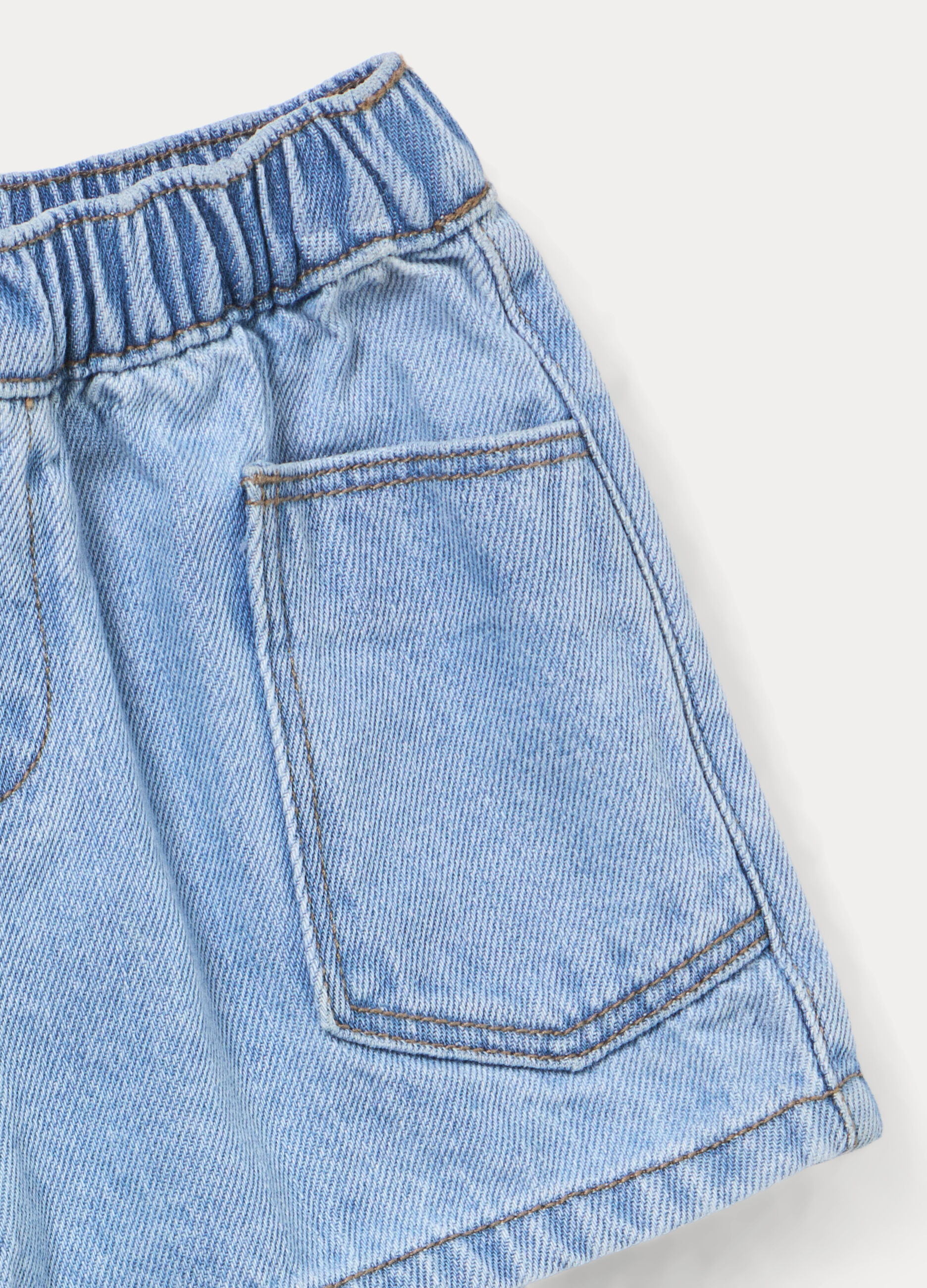 Shorts in denim misto cotone _2