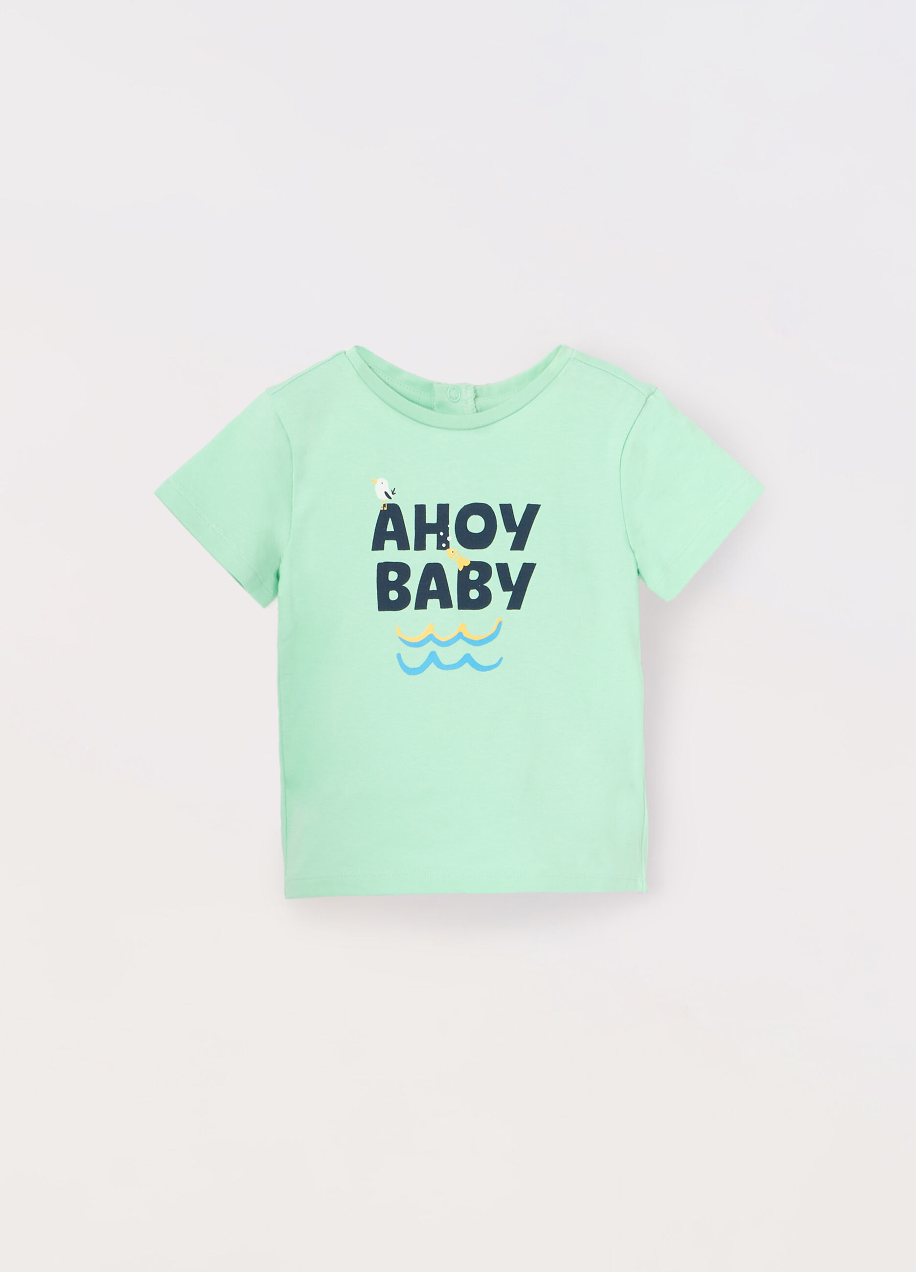 T-shirt in jersey di cotone stretch neonato_0