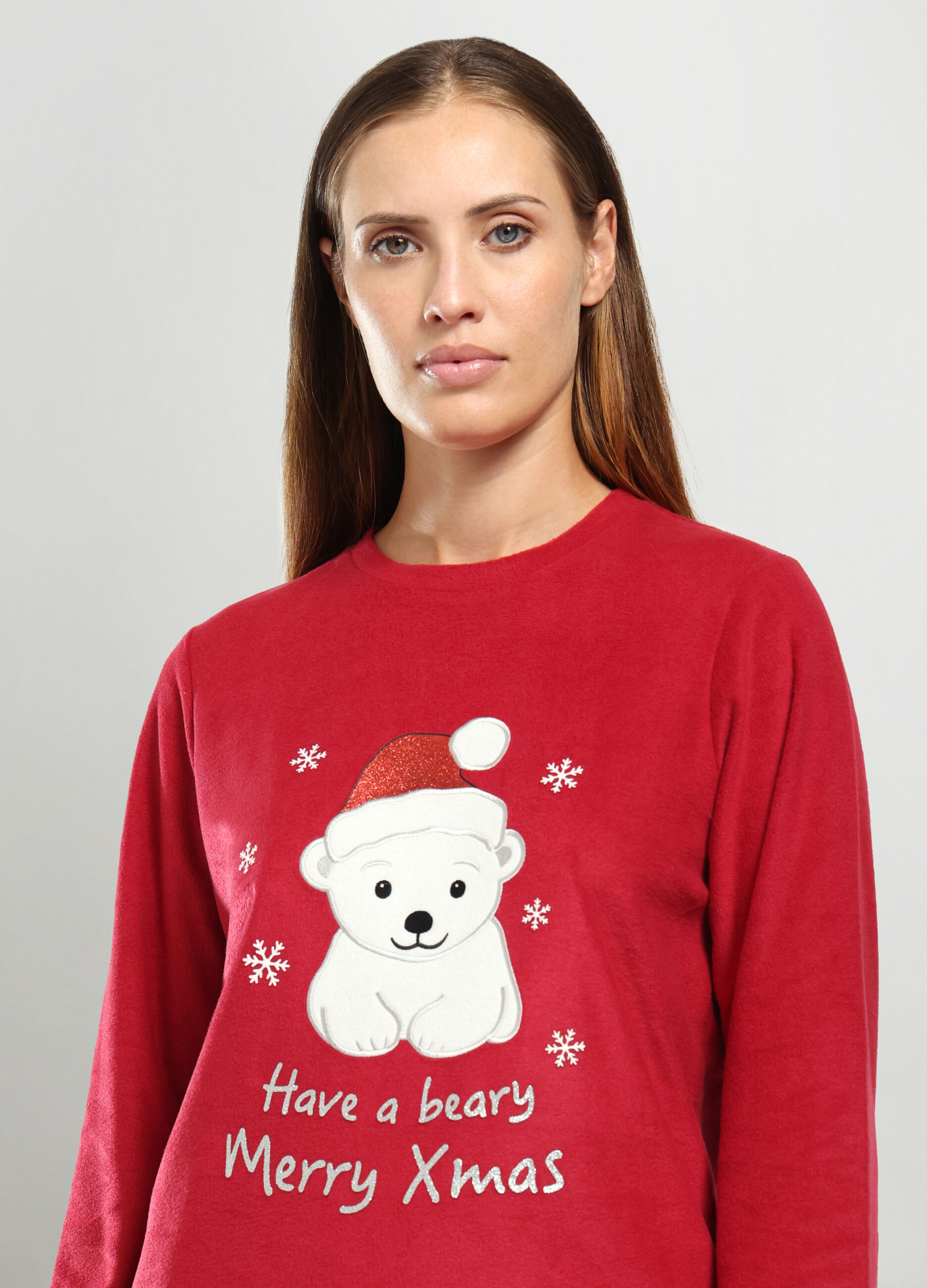 Set pigiama lungo in pile donna_2