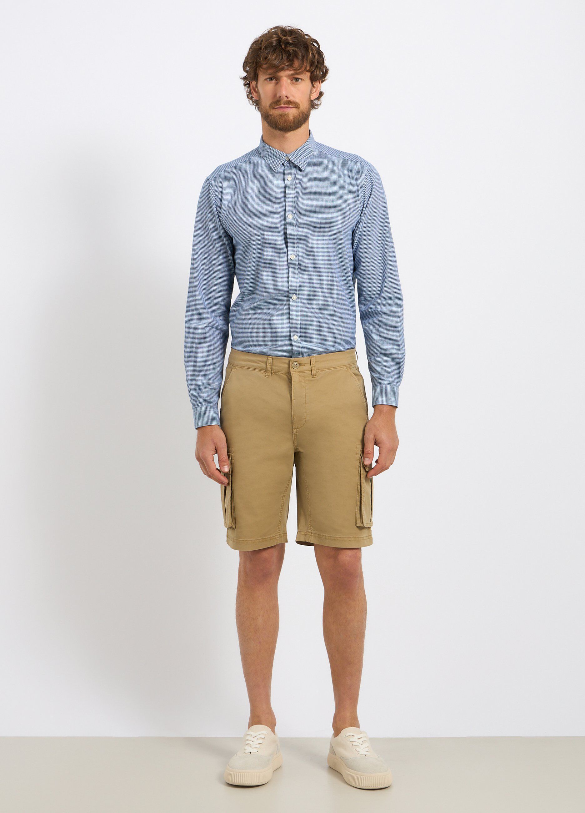 Bermuda cargo in cotone stretch uomo_0