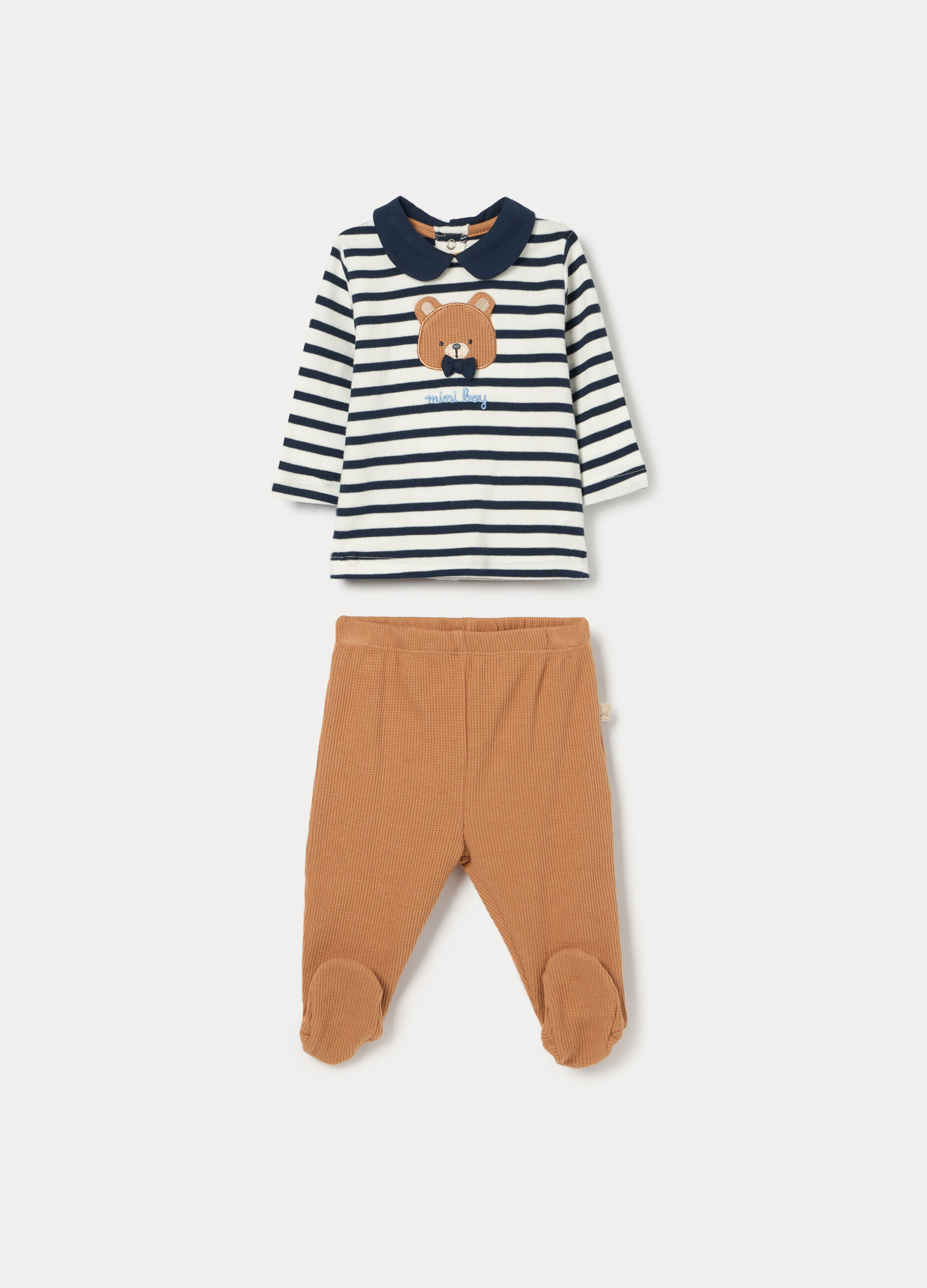 Set in interlock di puro cotone neonato_0