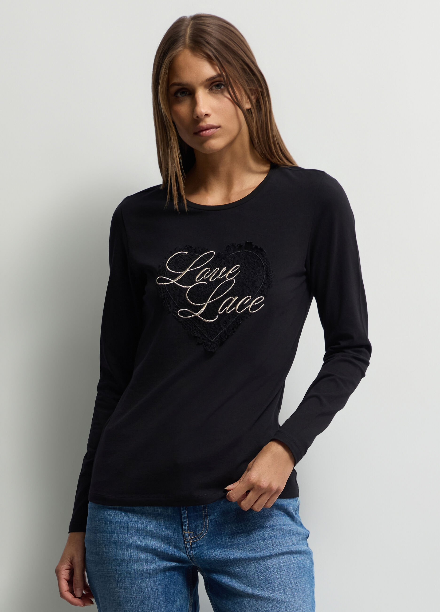T-shirt girocollo stretch donna_0